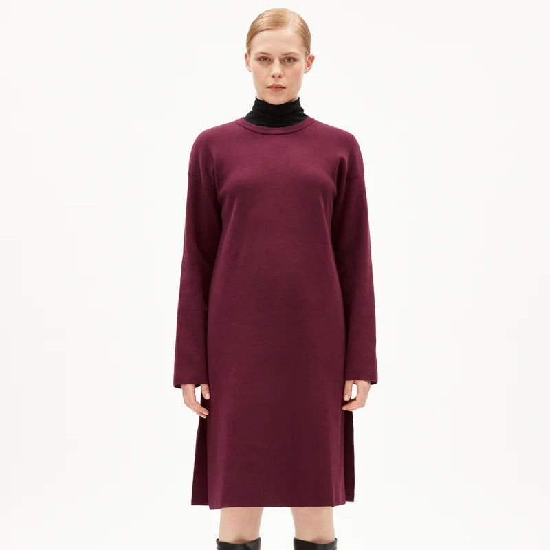 ARMEDANGELS Women Casual Strick Kleid "ROSANNIAAS" Cranberry Juice