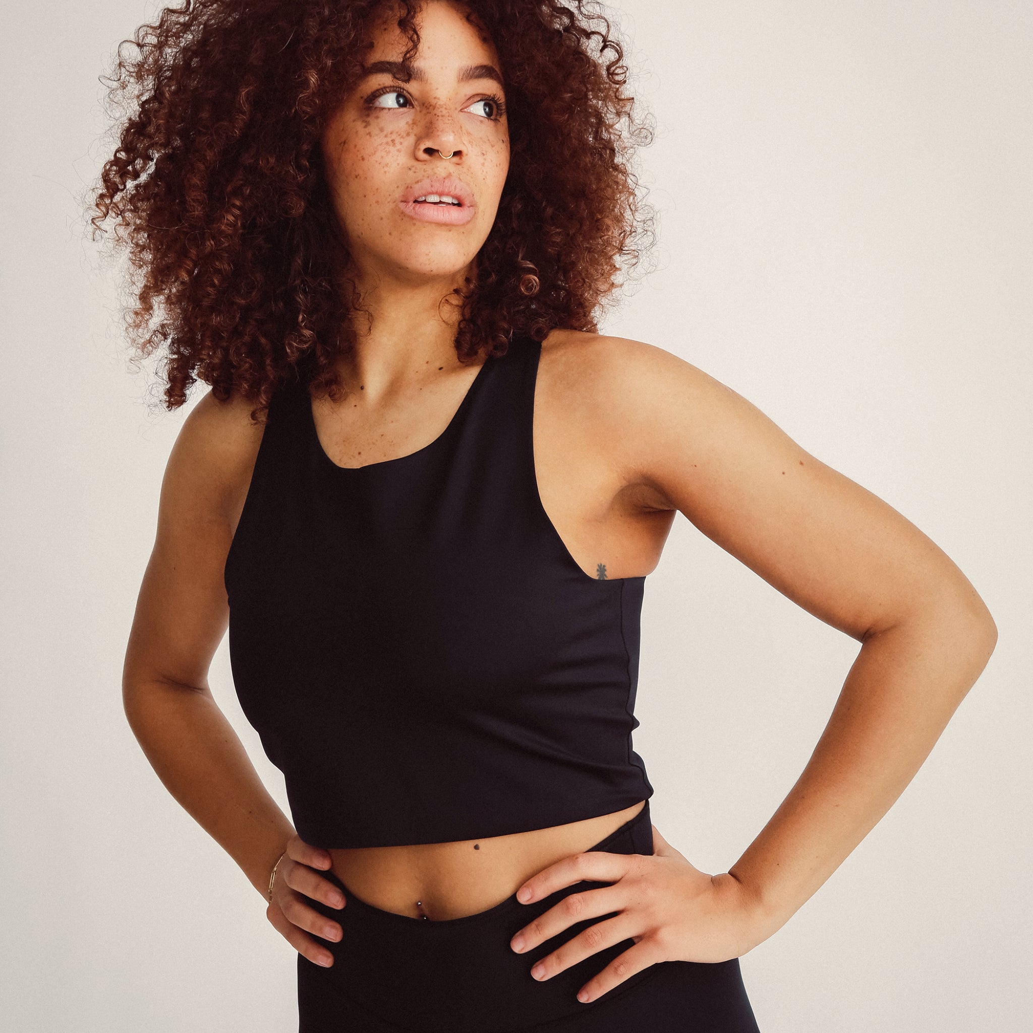 Jutelaune Yoga Top Black