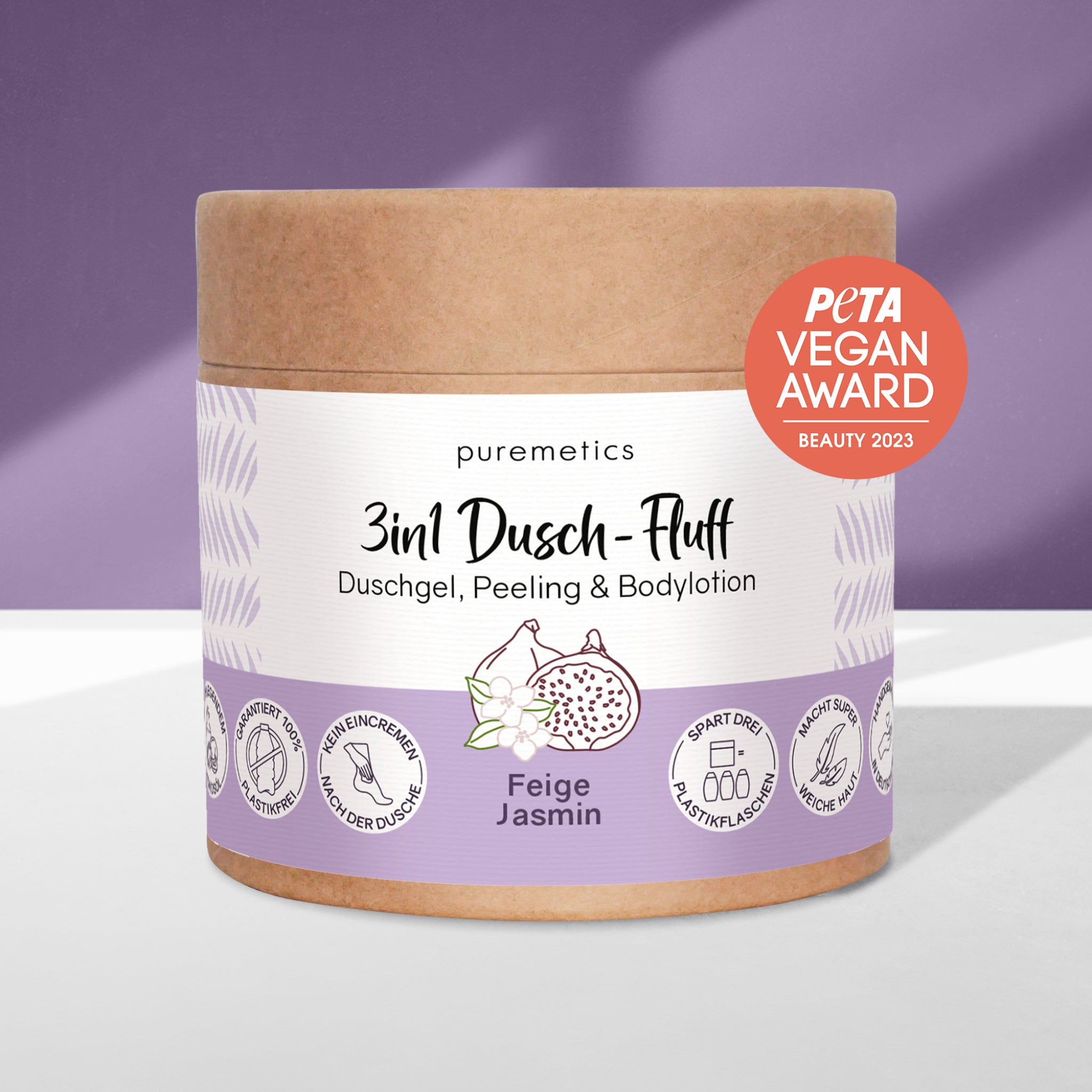 puremetics 3in1 Dusch-Fluff "Feige Jasmin" 250 g