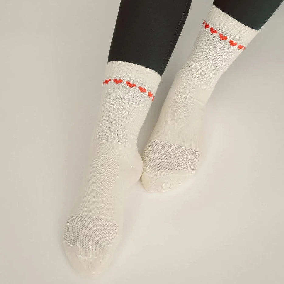 Jutelaune Socken "Chain of Love" White