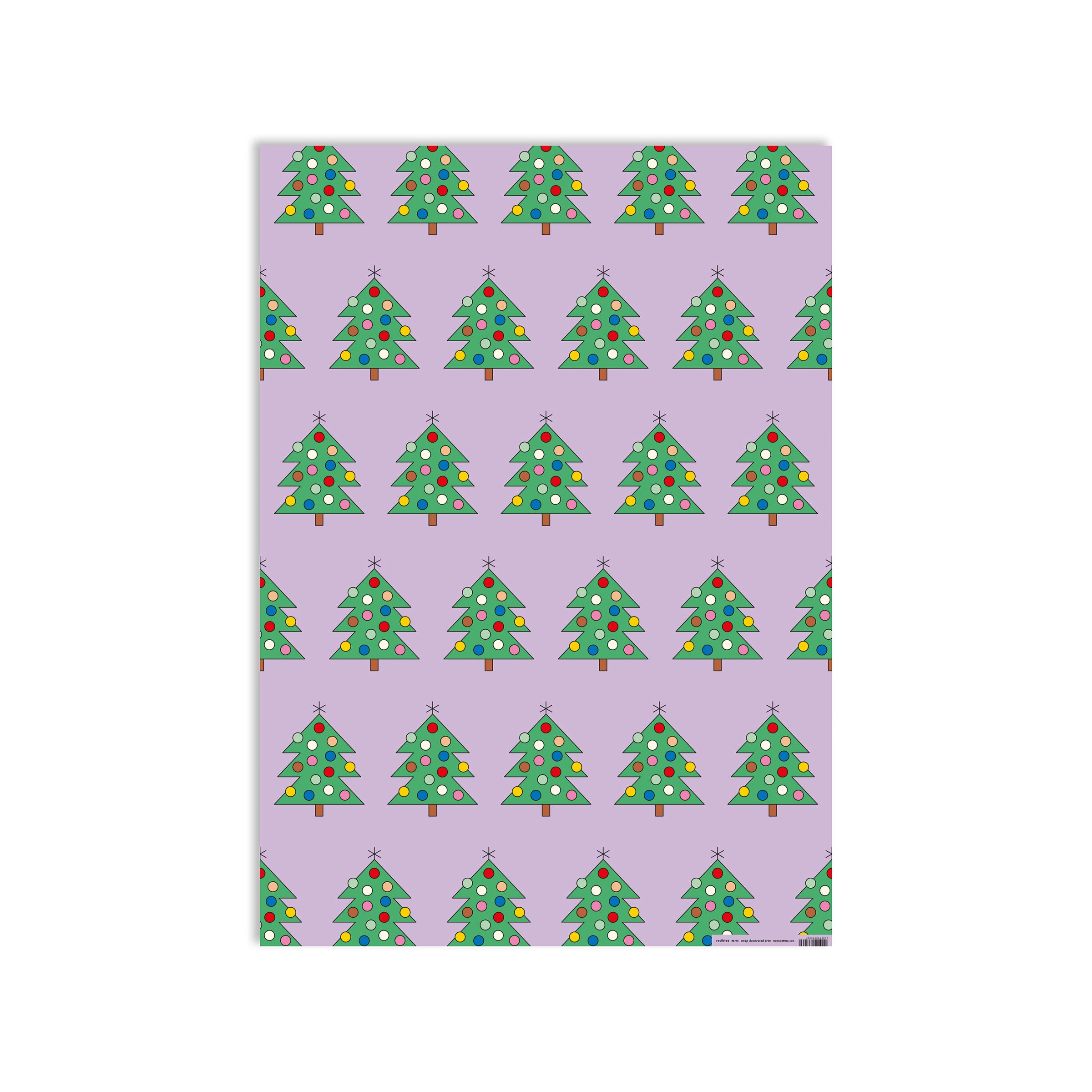 redfries Geschenkpapier DIN B2 Wrap Decorated Tree DIN B2