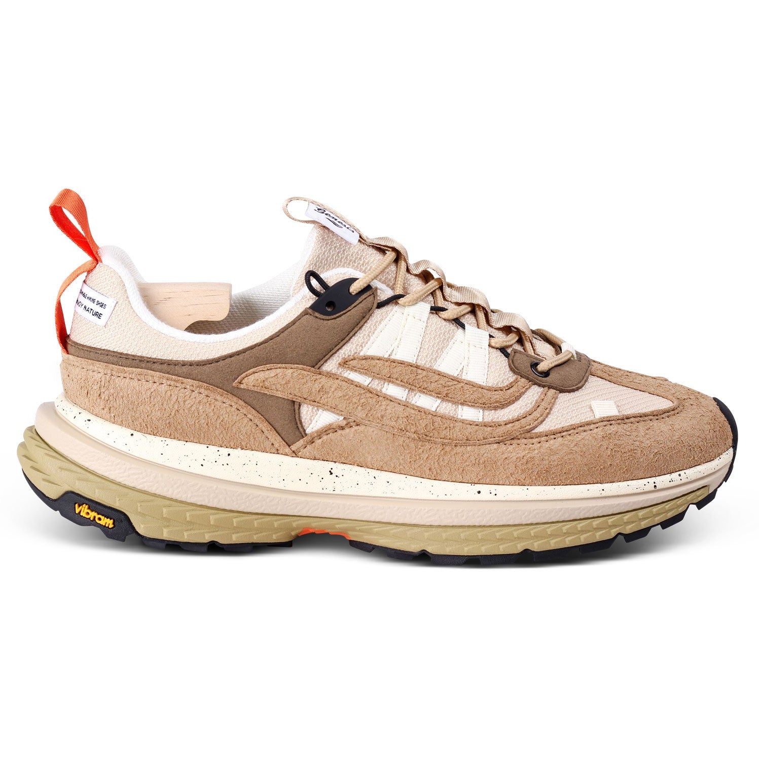 Genesis Footwear Unisex Sneaker "G-Machu Suede" Tan Beige Light Brown