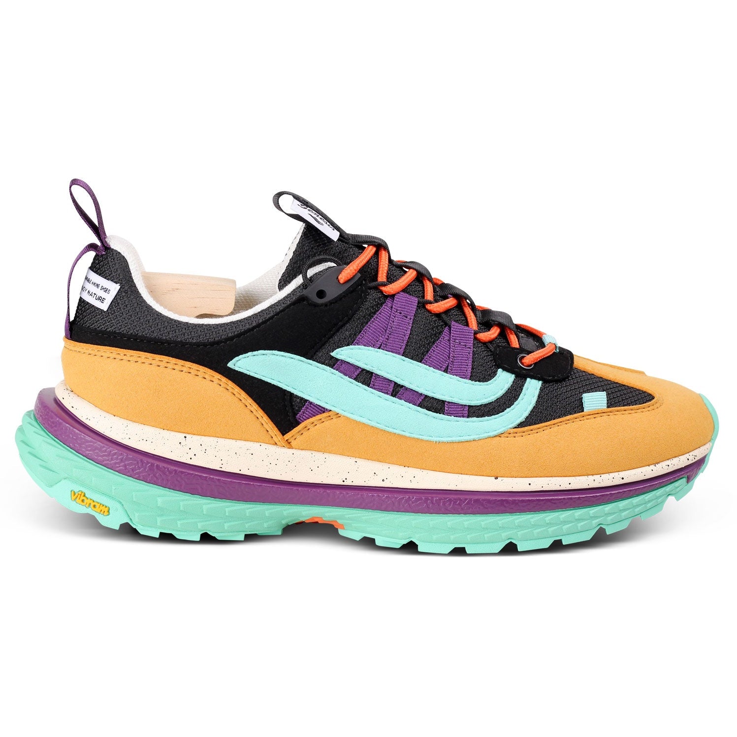Genesis Footwear Unisex Sneaker "G-Machu Suede" Mustard Purple Black