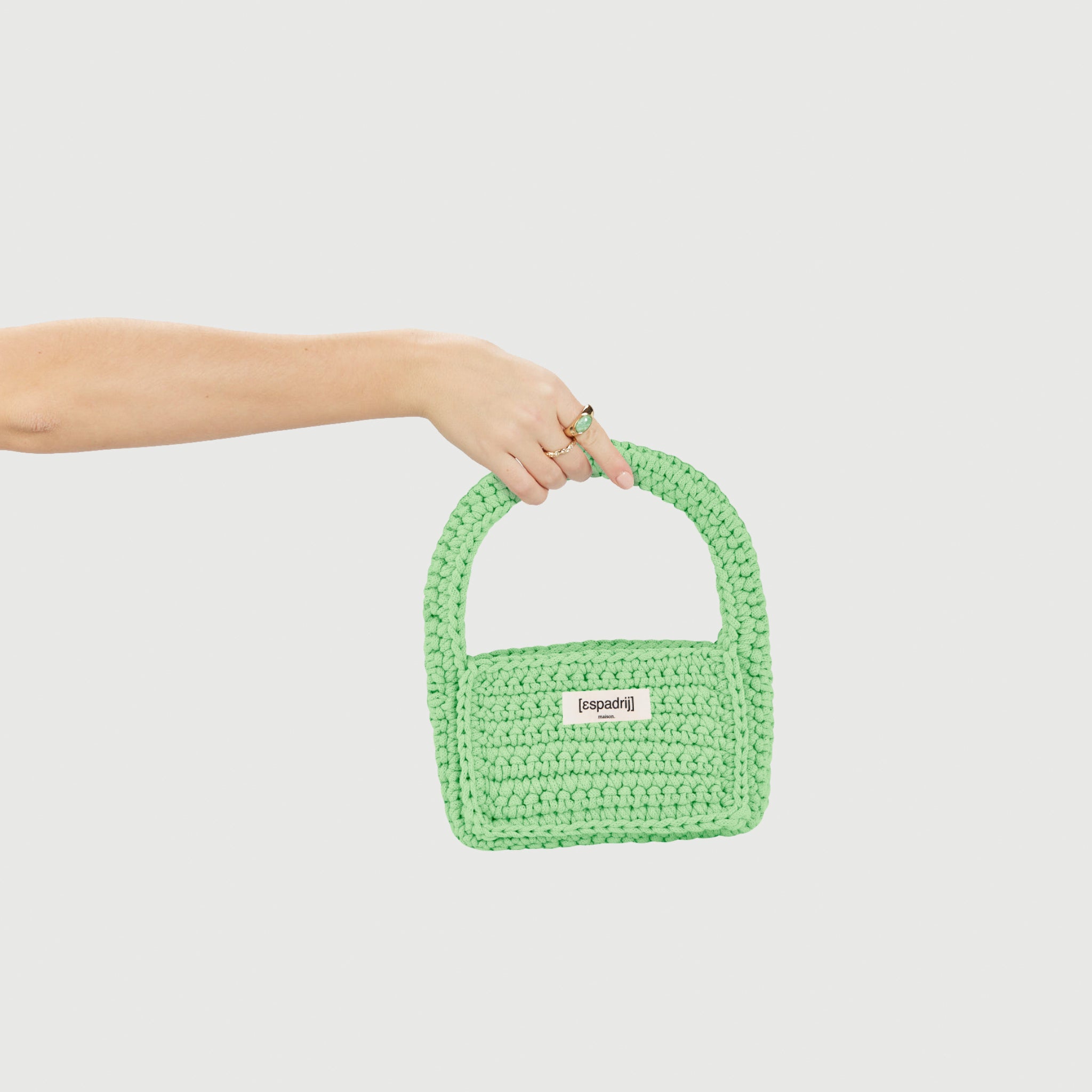 Espadrij l´originale Tasche "CROCHET BAG MINI" One Size Lime