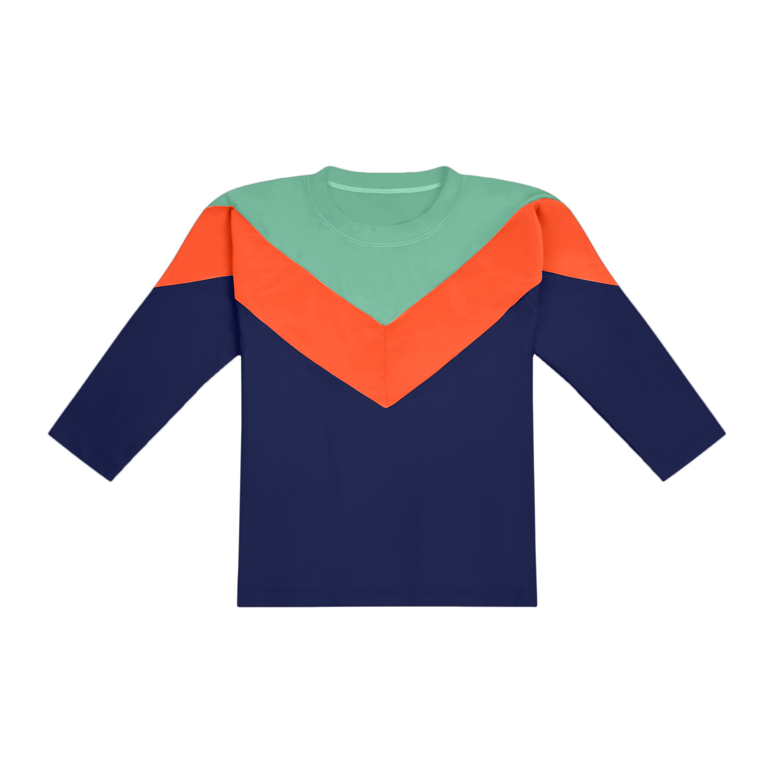 Manitober Kinder UV Longsleeve 146 152 Coral Mint Navy