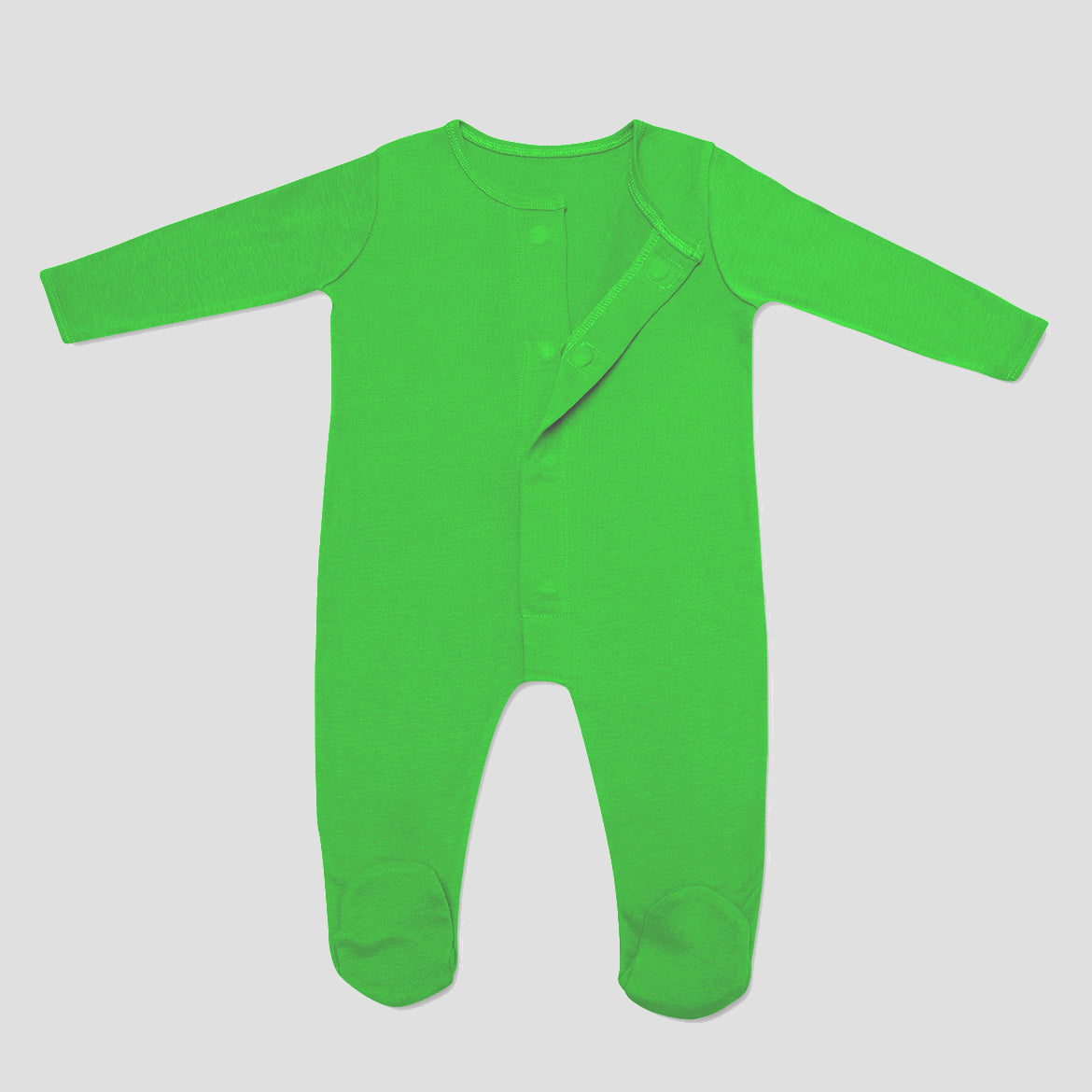 KIDential Strampler mit Fuß Electric Grass Hellgrün