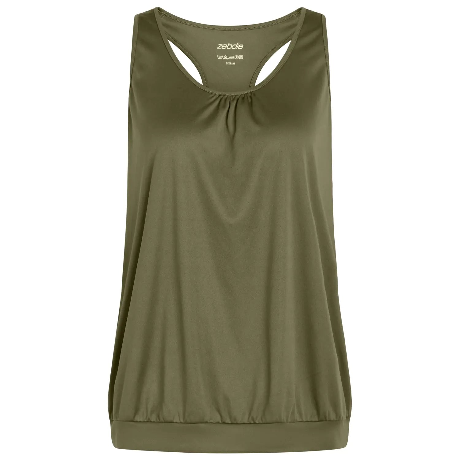 ZEBDIA Women Sports Top Army