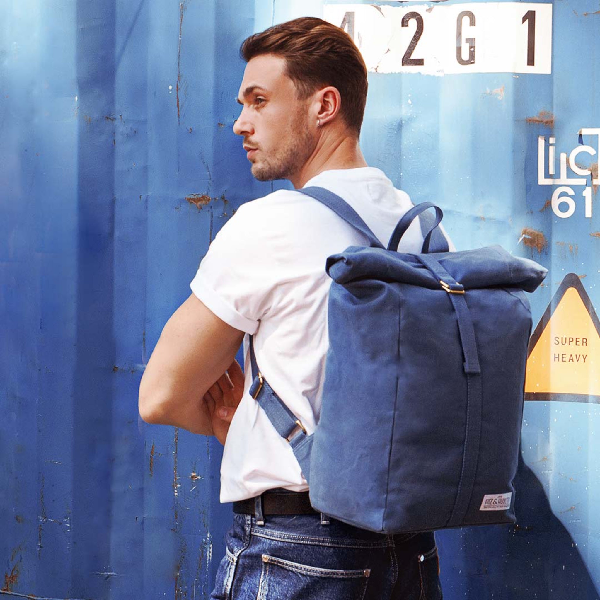 Fitz & Huxley Rucksack "CONVEYOR" Big Jeans VEGAN