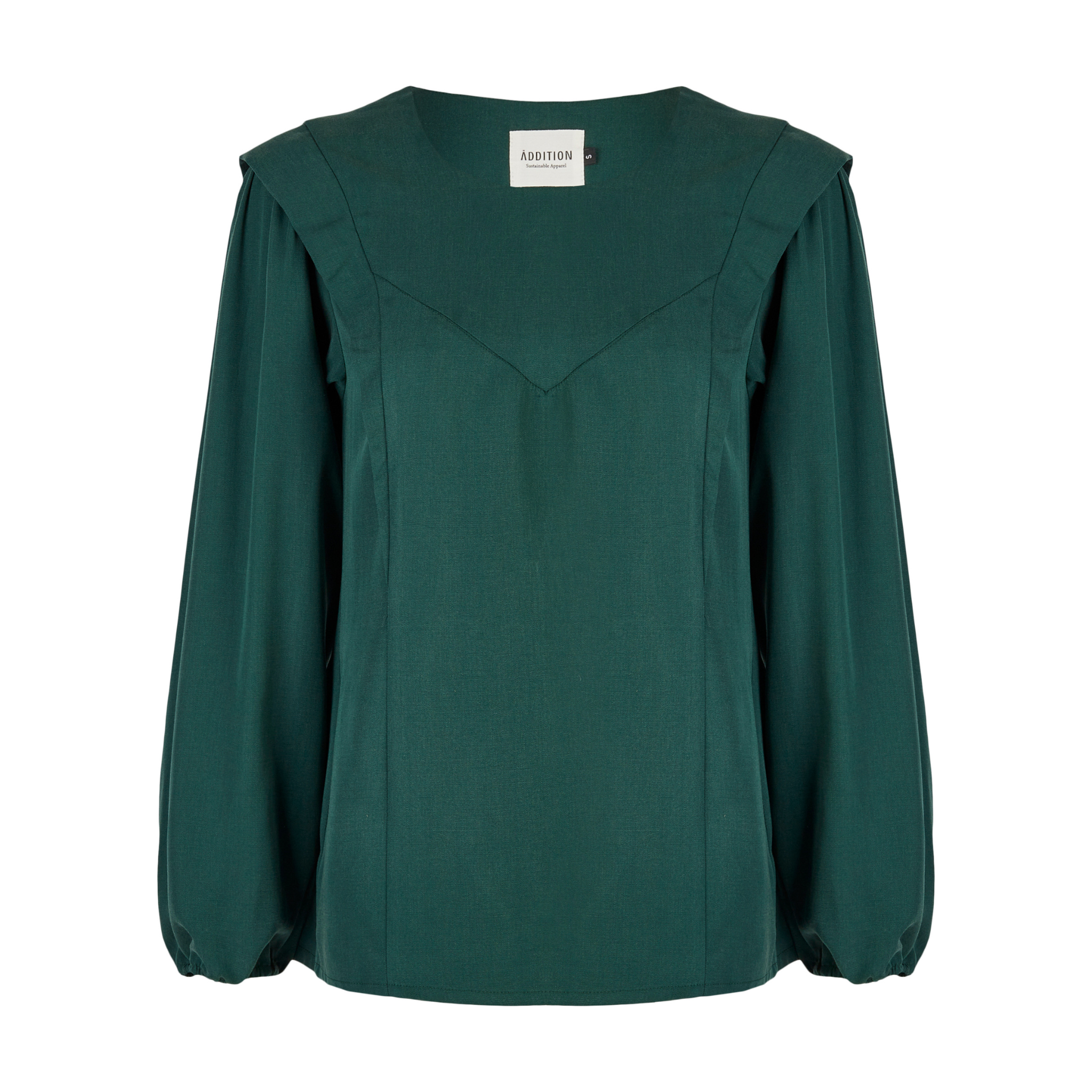 ADDITION Bluse "Voluminouse Blouse" Evergreen