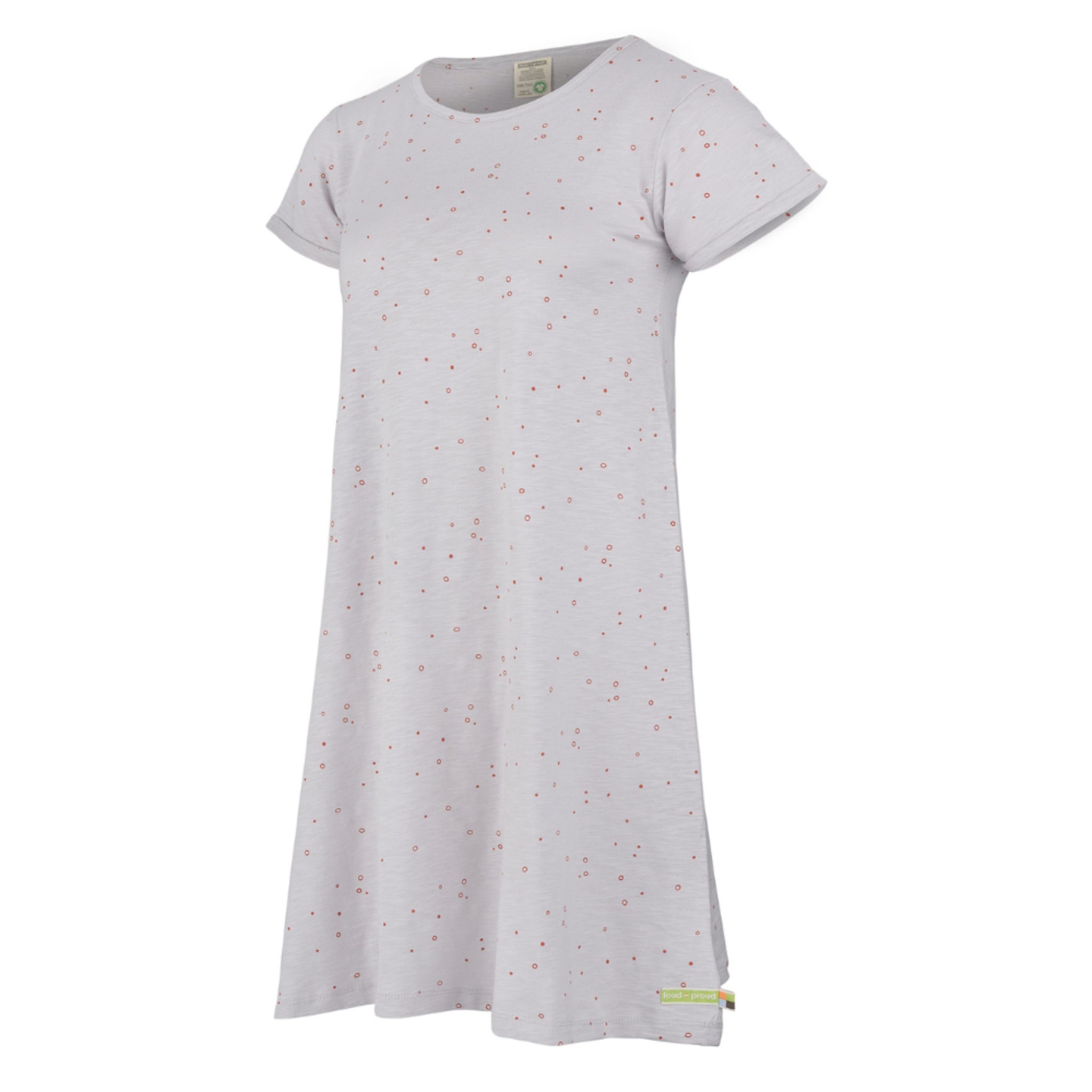 loud + proud Kleid Slub Jersey mit Druck - Stone 158 164