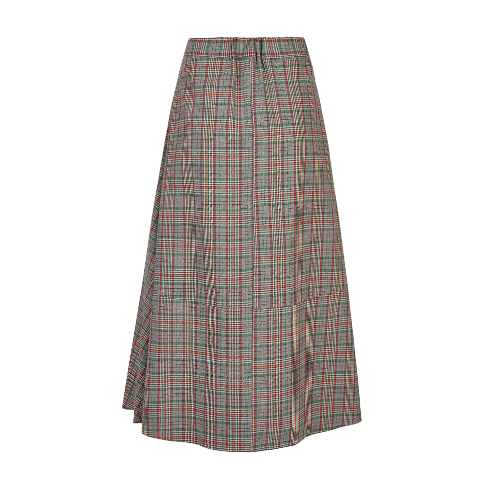 ADDITION Rock "Powerful Skirt Long" Multi Checked