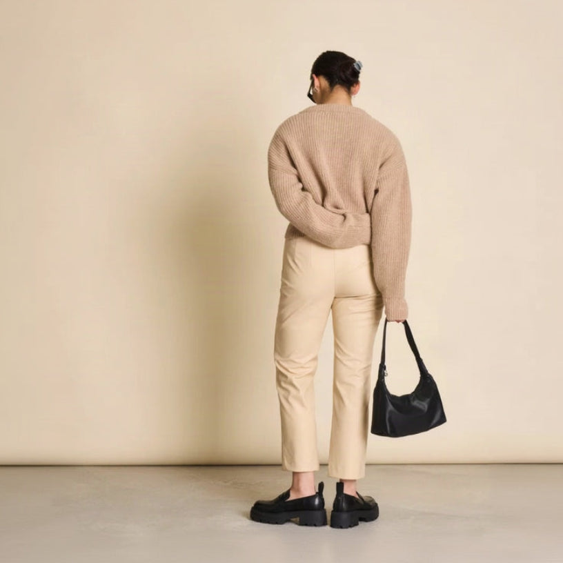 JAN N JUNE Damen "Vegan Coated Pants"