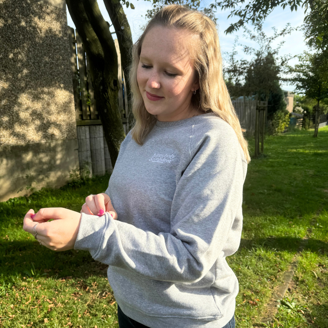 Rock on & Namasté Sweatshirt "Happy Holy & Confident"