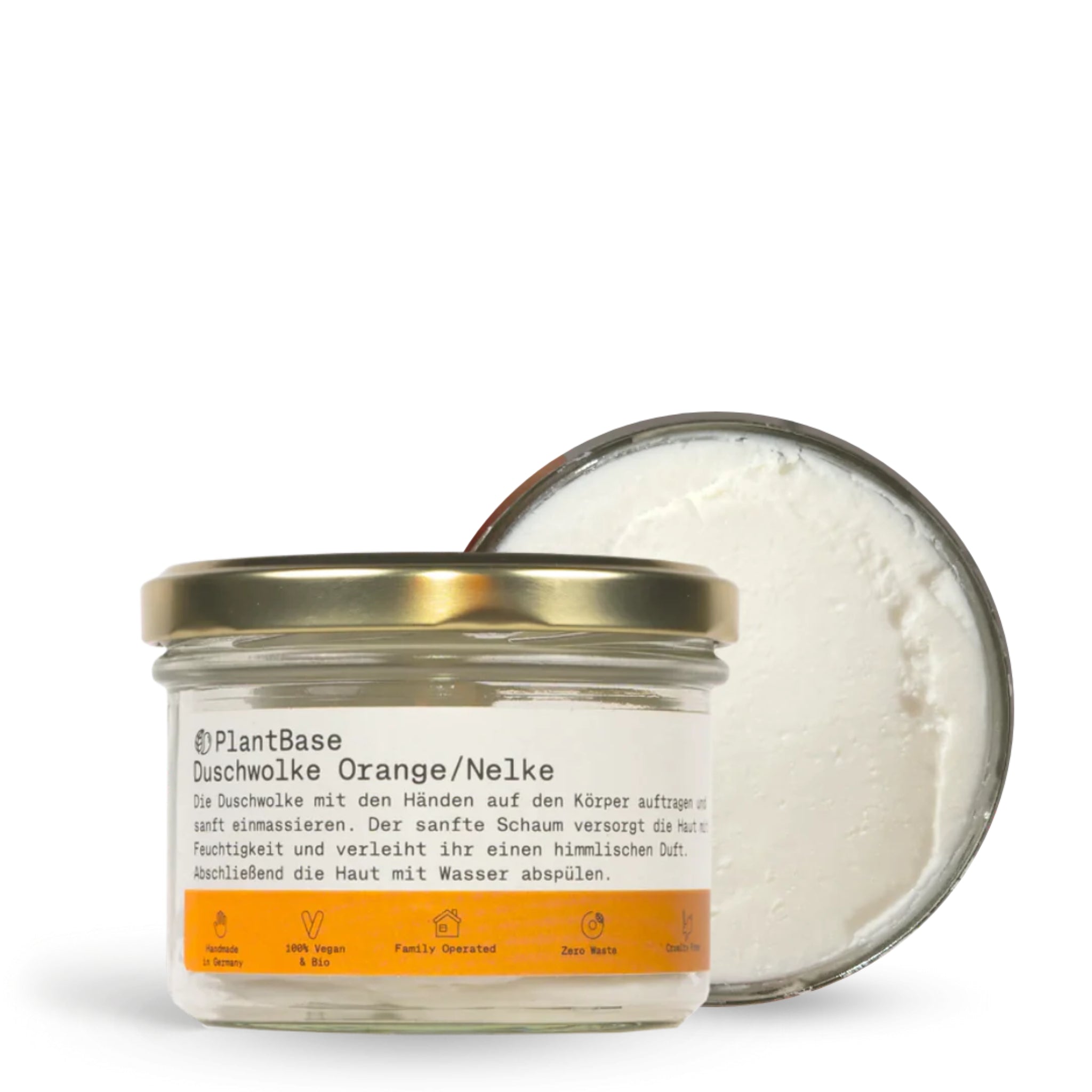 PlantBase Duschwolke "Nelke/Orange" 110 g