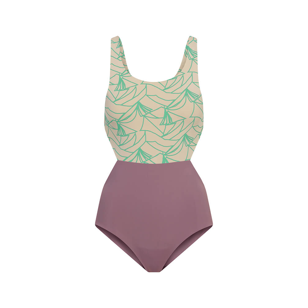 bleed clothing Swimsuit Purple Beige Turquoise
