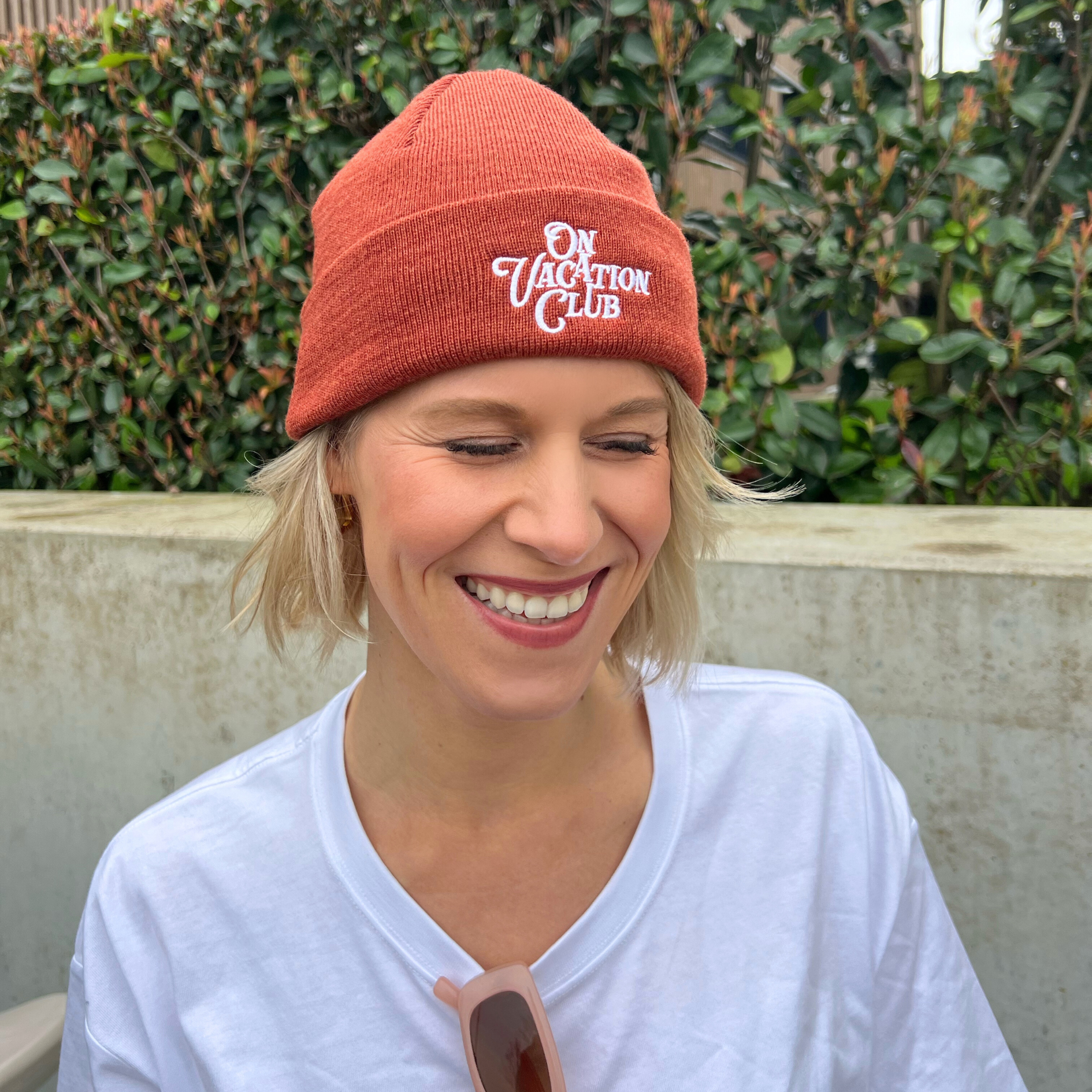 On Vacation Beanie "Calligraphy"