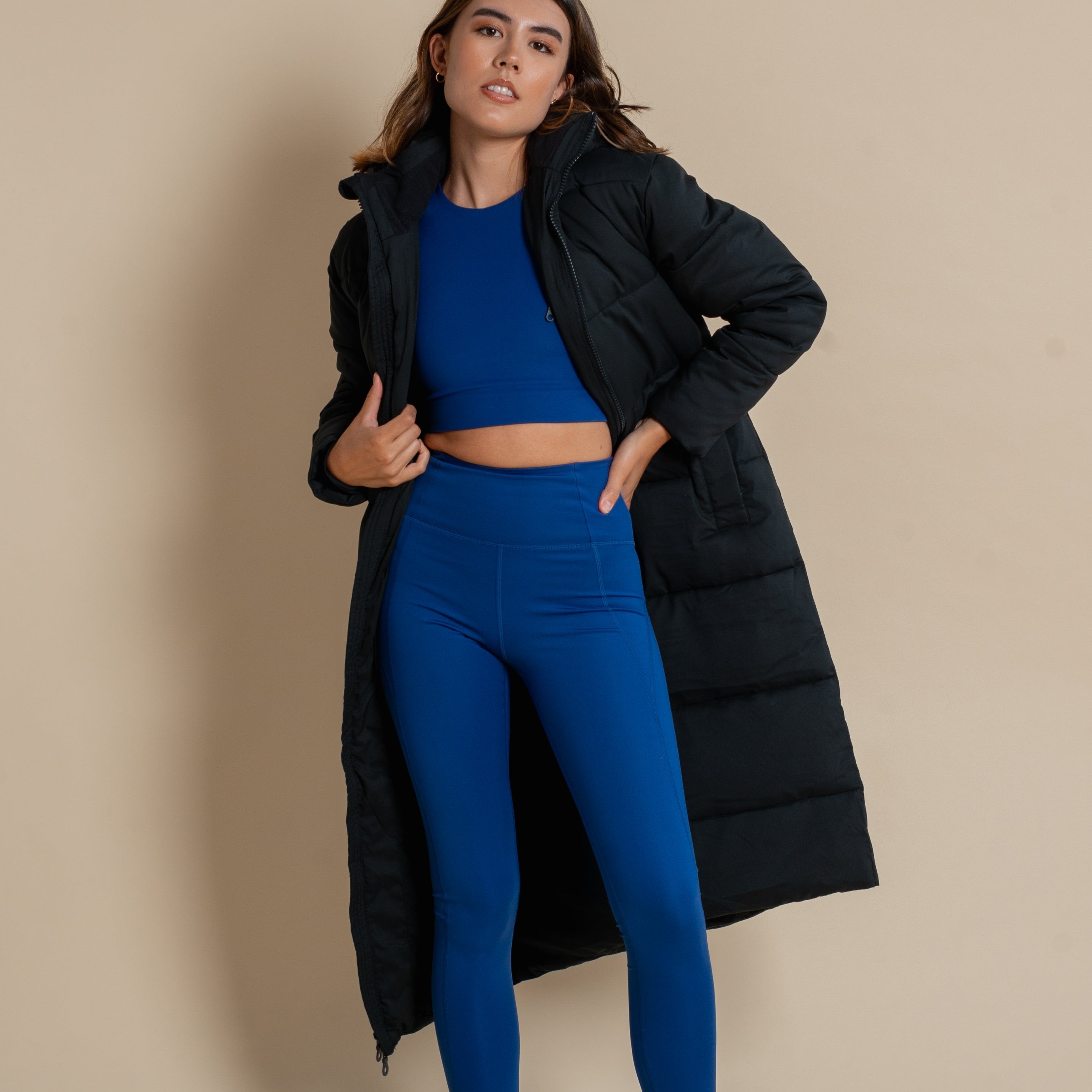Girlfriend Collective Puffer Jacket "Long" Black