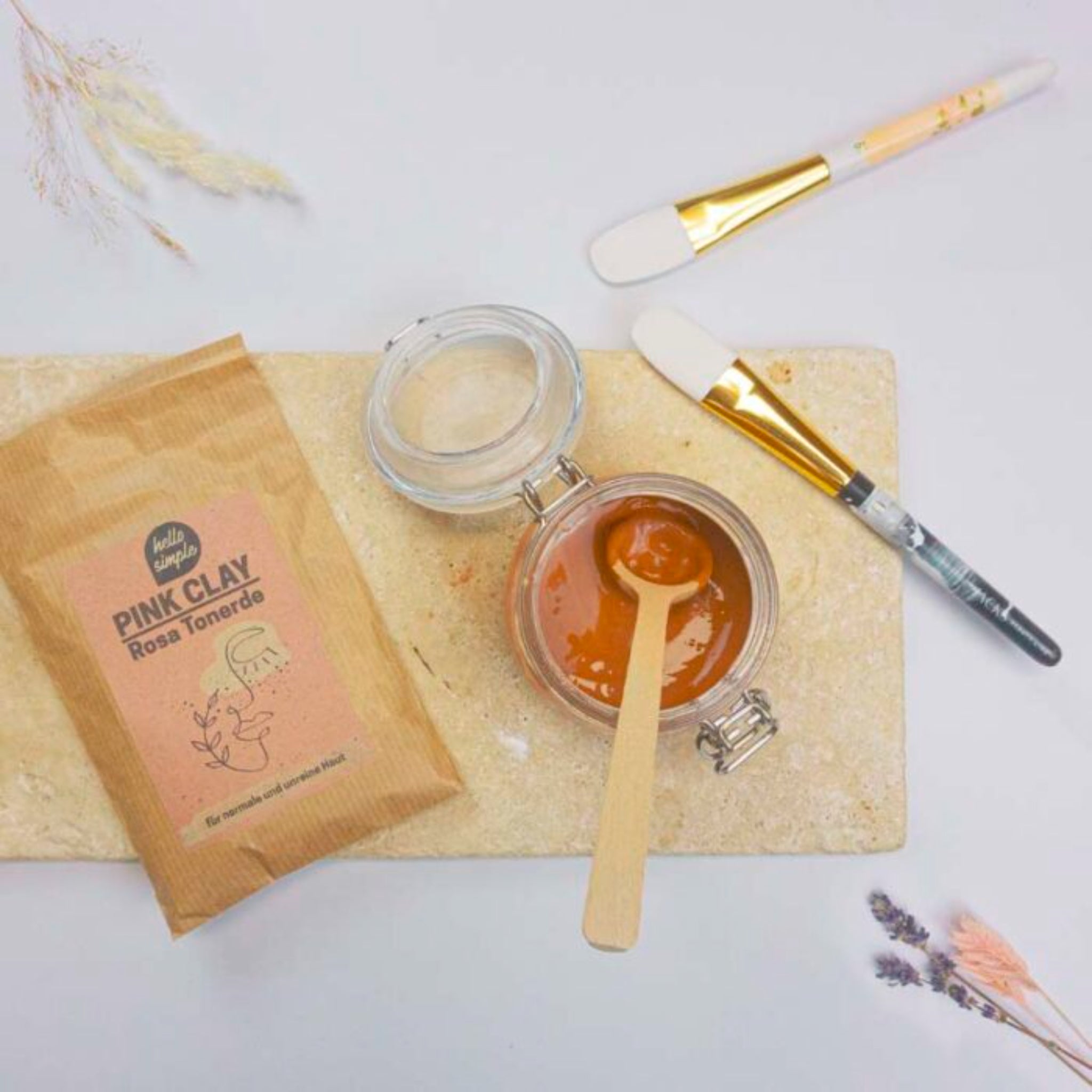 hello simple DIY Gesichtsmaske "Pink Clay" 120 g