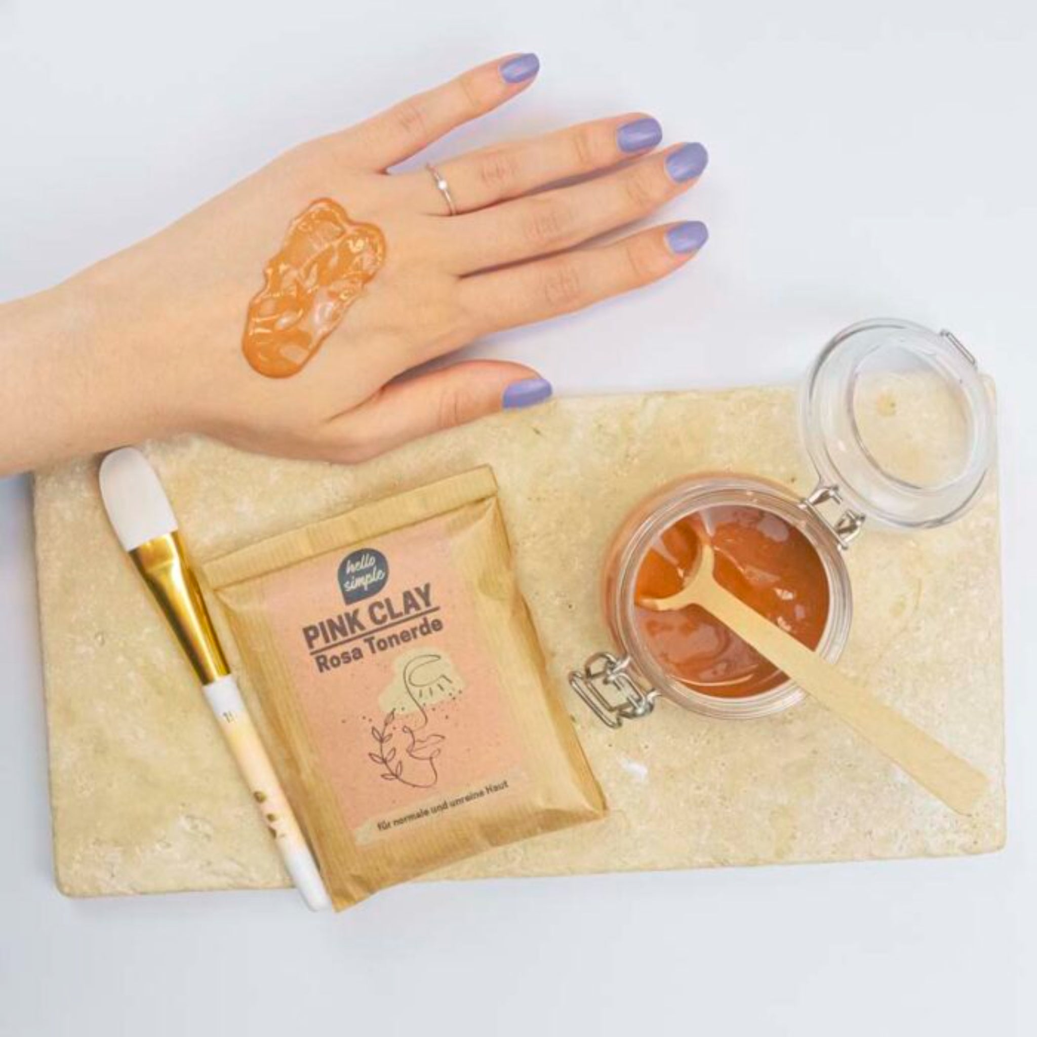 hello simple DIY Gesichtsmaske "Pink Clay" 120 g