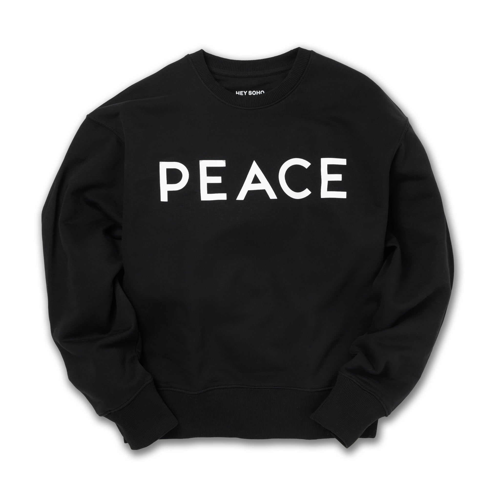 hey soho Sweater "Peace" Schwarz