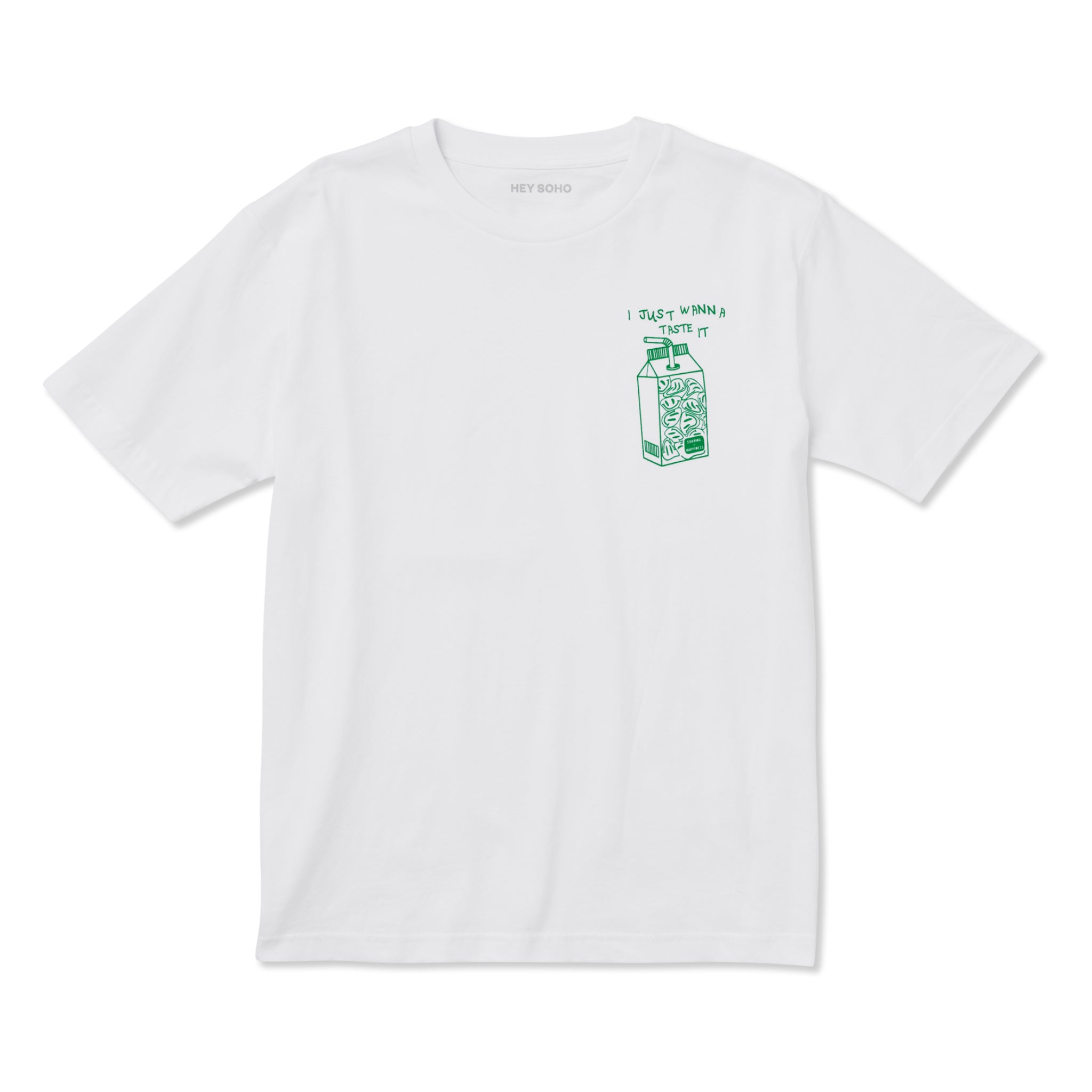 hey soho T-Shirt "I just wanna taste it" Weiß
