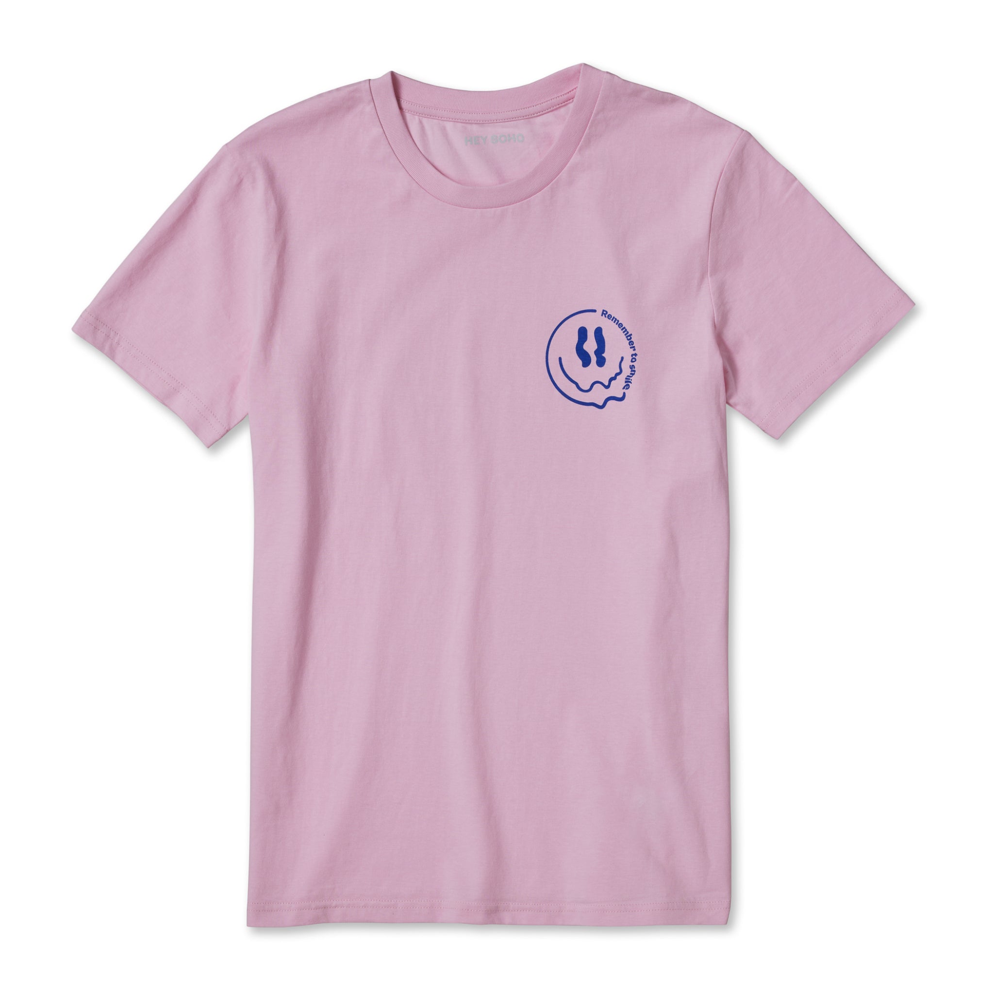 hey soho T-Shirt "Remember To Smile" Rosa