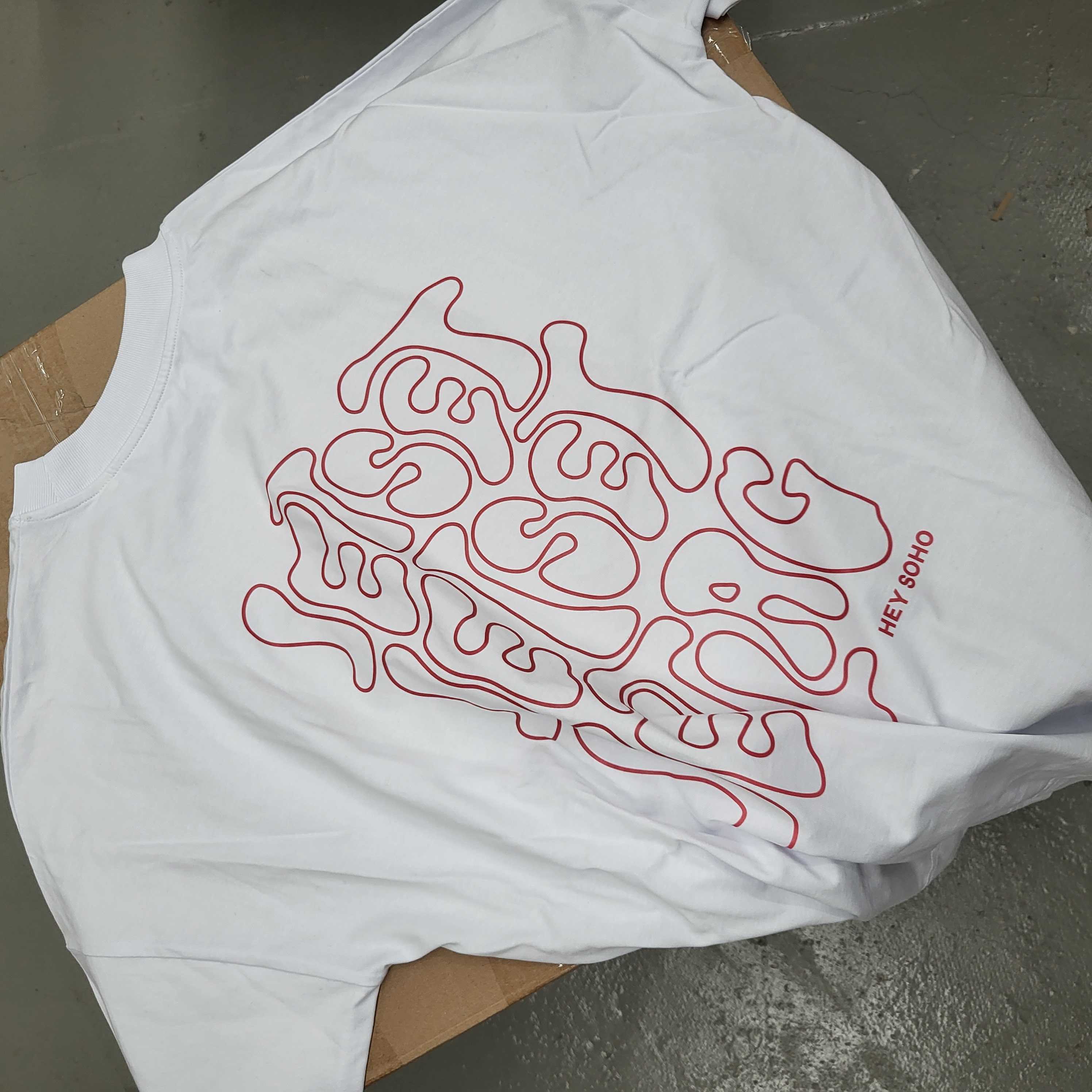 hey soho T-Shirt "Jetset" Weiß Rot