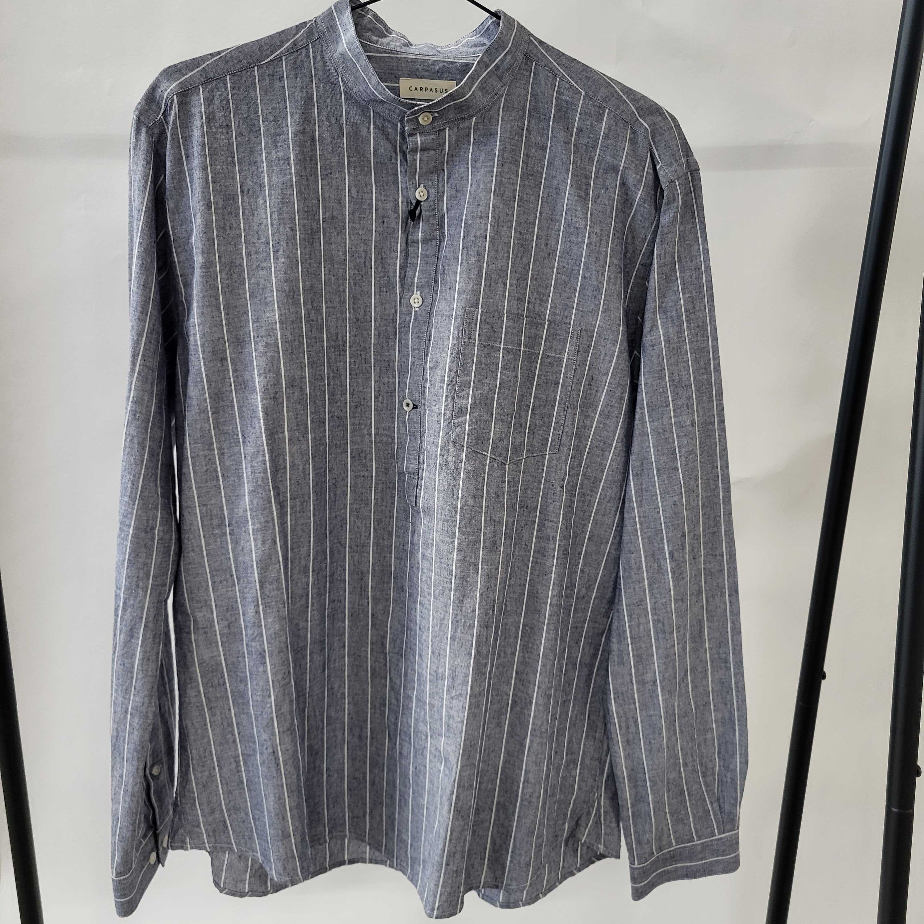 Carpasus Herren Striped Hemd "Marzili" L Navy
