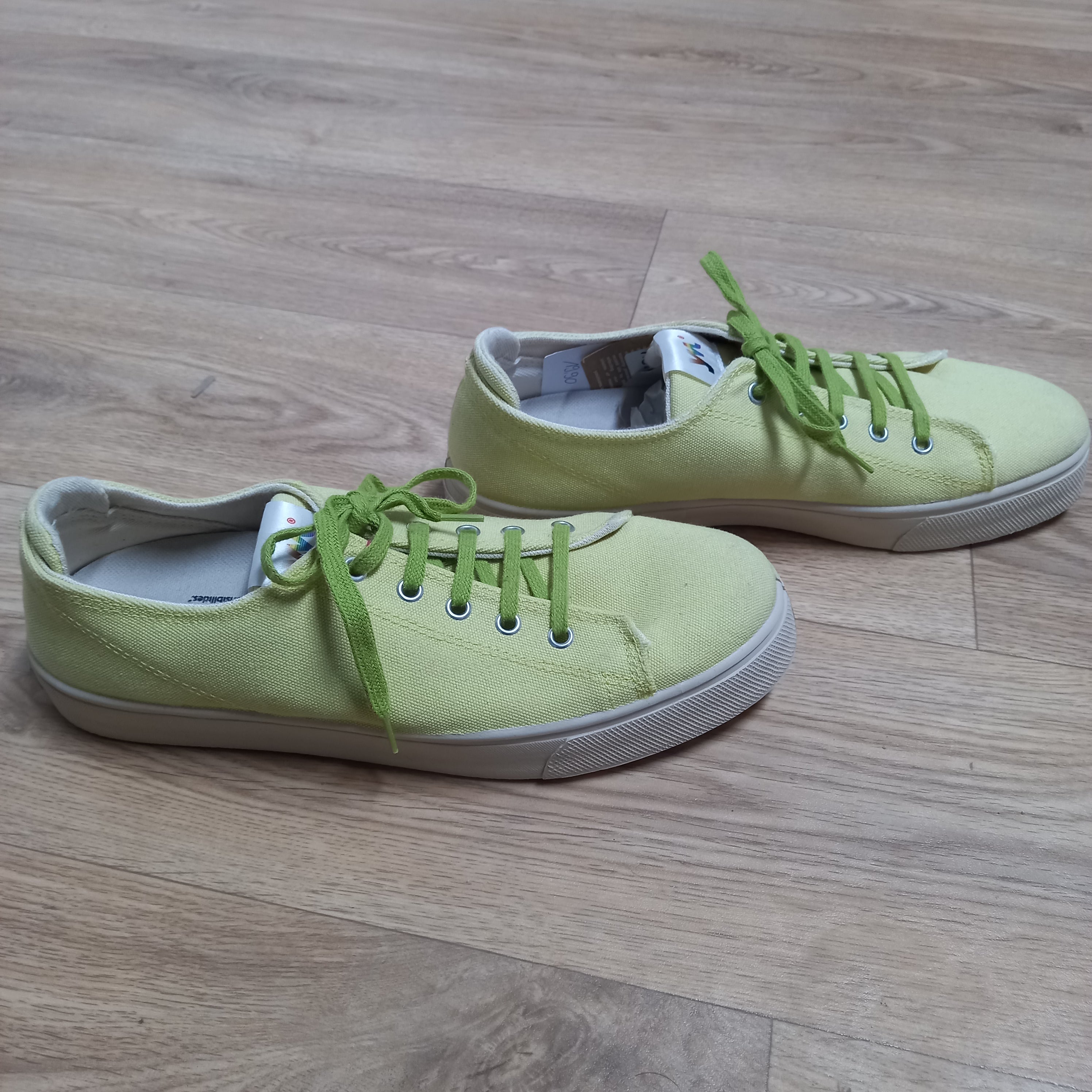 Youmans Unisex Canvas Sneaker "Dunedin" - Hellgrün - Dritte Wahl 42