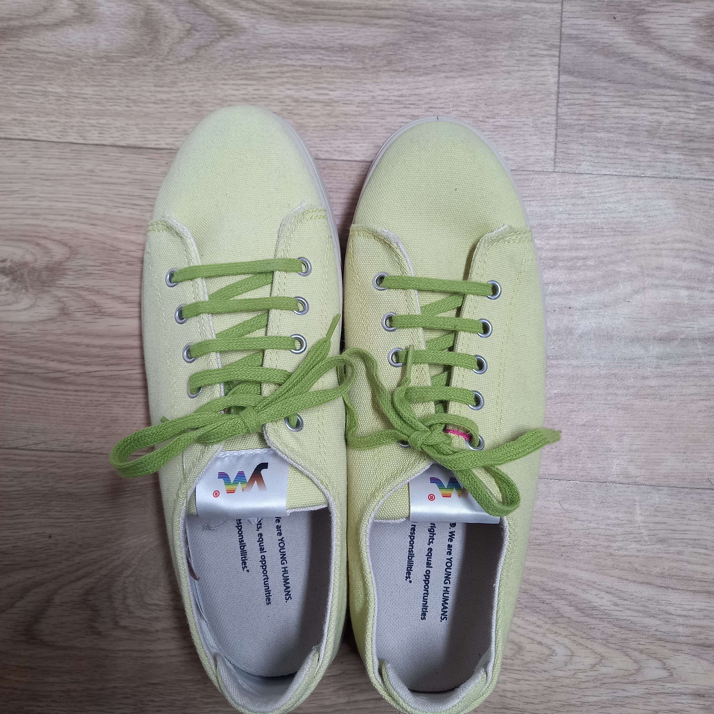 Youmans Unisex Canvas Sneaker "Dunedin" - Hellgrün - Dritte Wahl