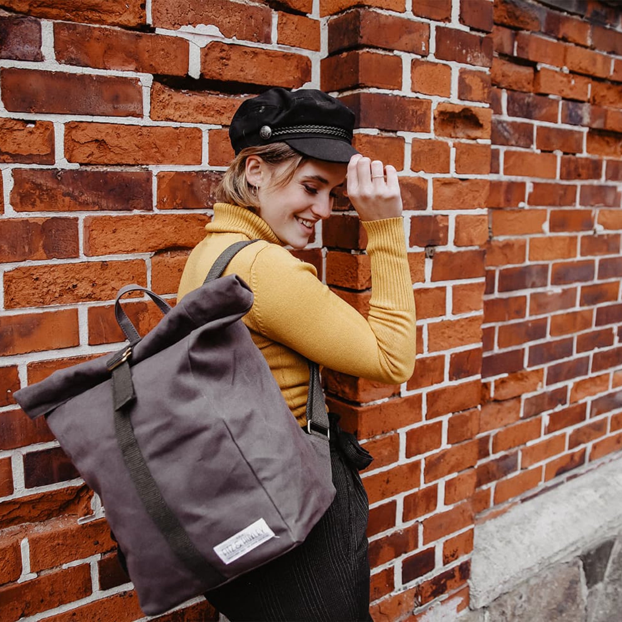 Fitz & Huxley Rucksack "CONVEYOR" Big Grey VEGAN