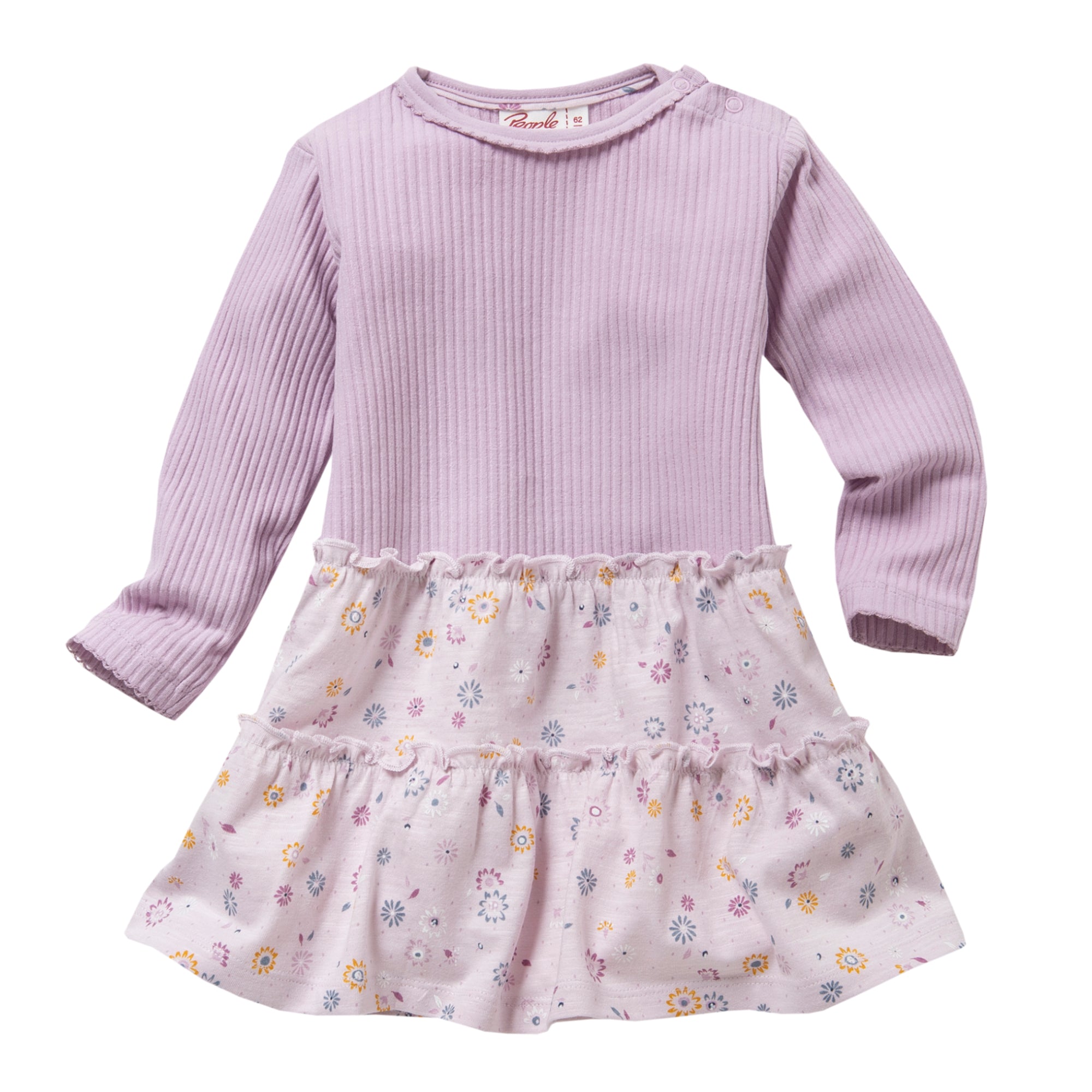 People Wear Organic Langarm-Kleid GOTS Flieder