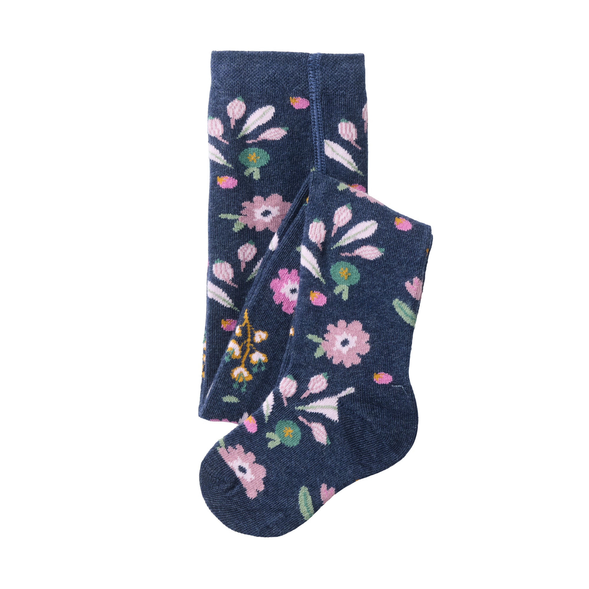 People Wear Organic Strumpfhose GOTS Indigo Blau Gemustert