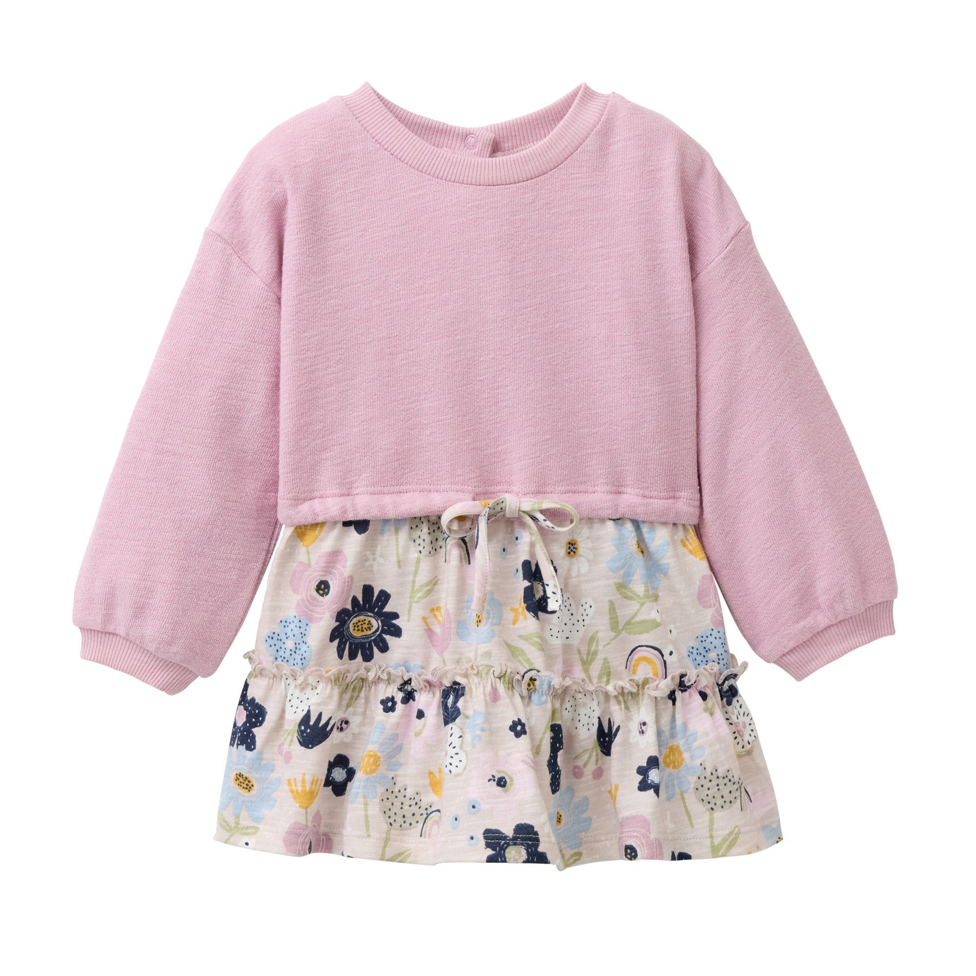 People Wear Organic Sweat-Kleid GOTS Malve