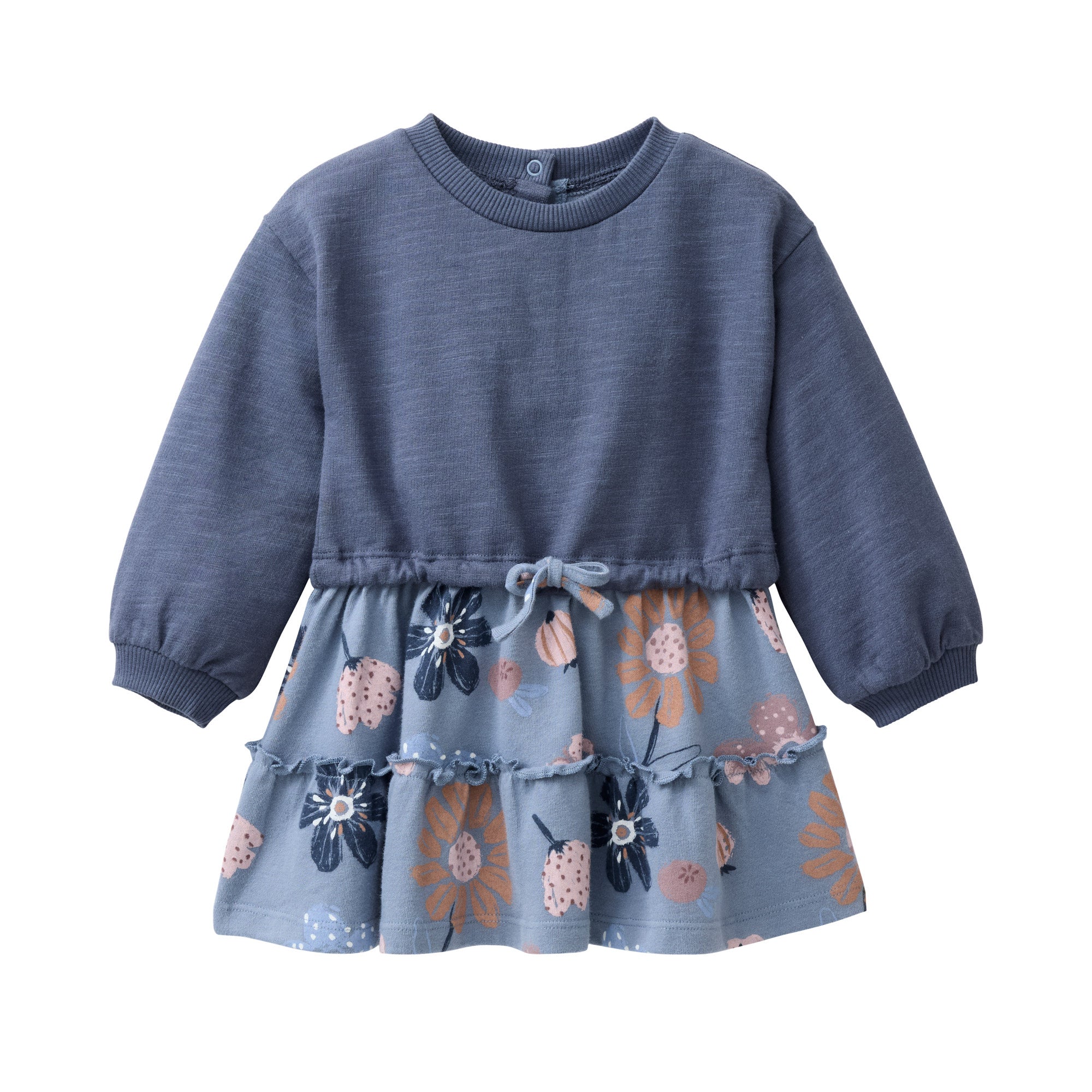 People Wear Organic Sweat-Kleid GOTS Indigoblau