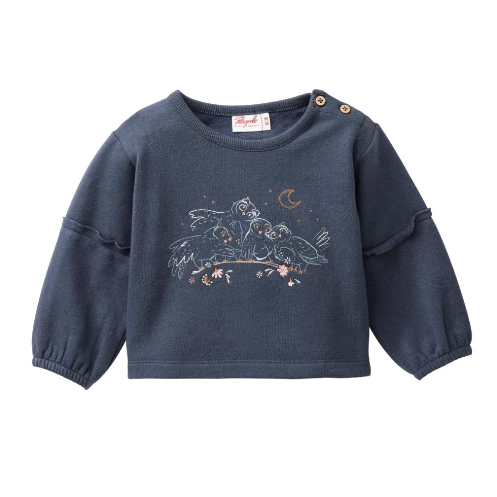 People Wear Organic Sweat-Pullover GOTS Indigoblau