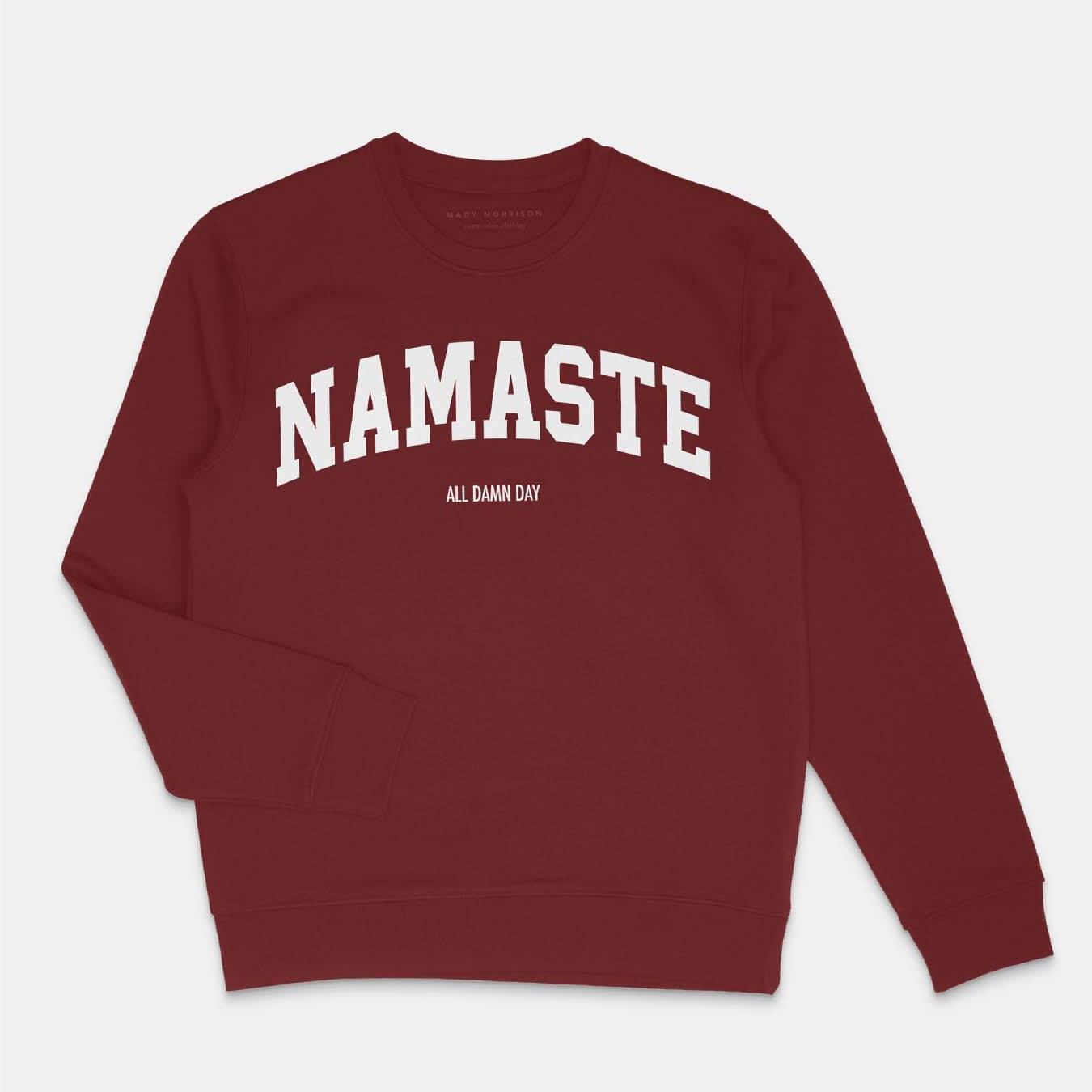 Mady Morrison Sweater "Namaste" Rot
