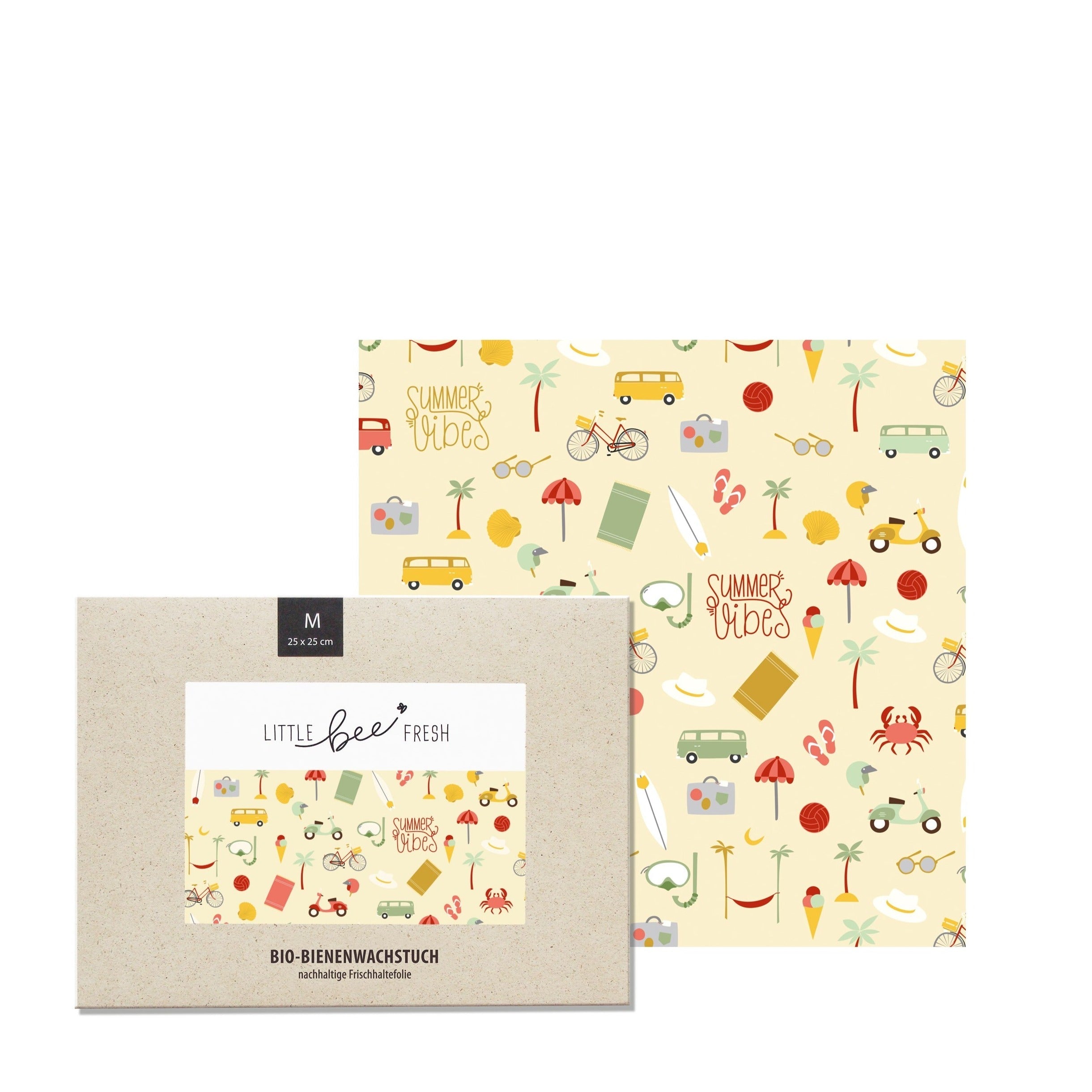 Naturalou Bio-Bienenwachstuch von Little Bee Fresh M Summer Vibes