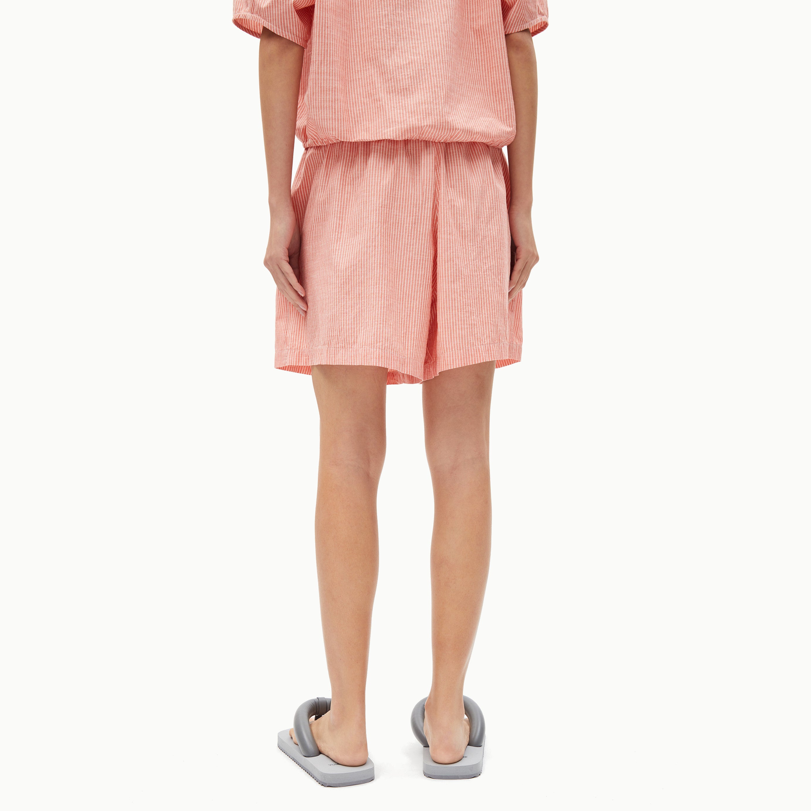 ARMEDANGELS Shorts "MELORAA STRIPES" - hibiscus-off white