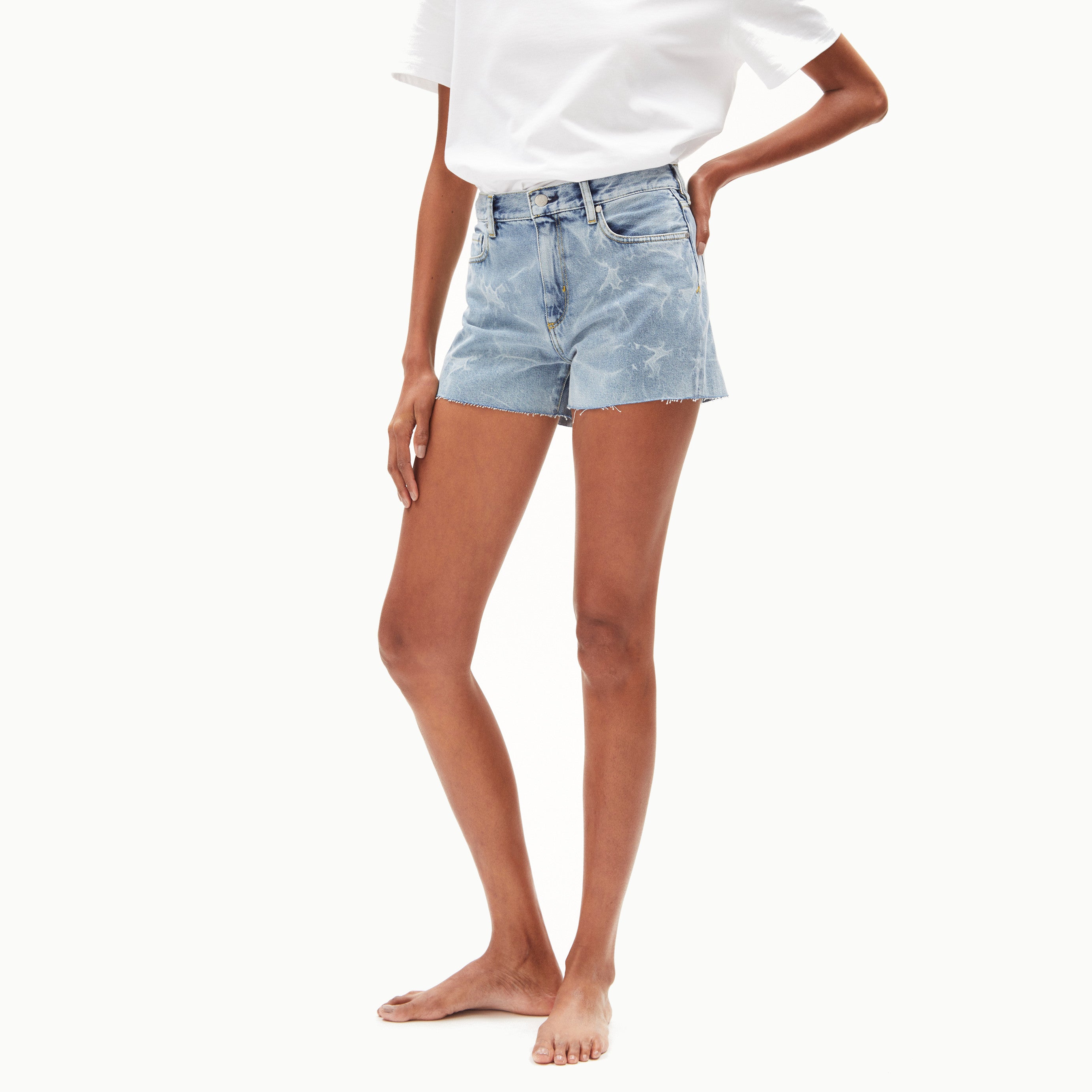 ARMEDANGELS Jeansshorts "MALEAA BATIK" - tie dye wash denim blue
