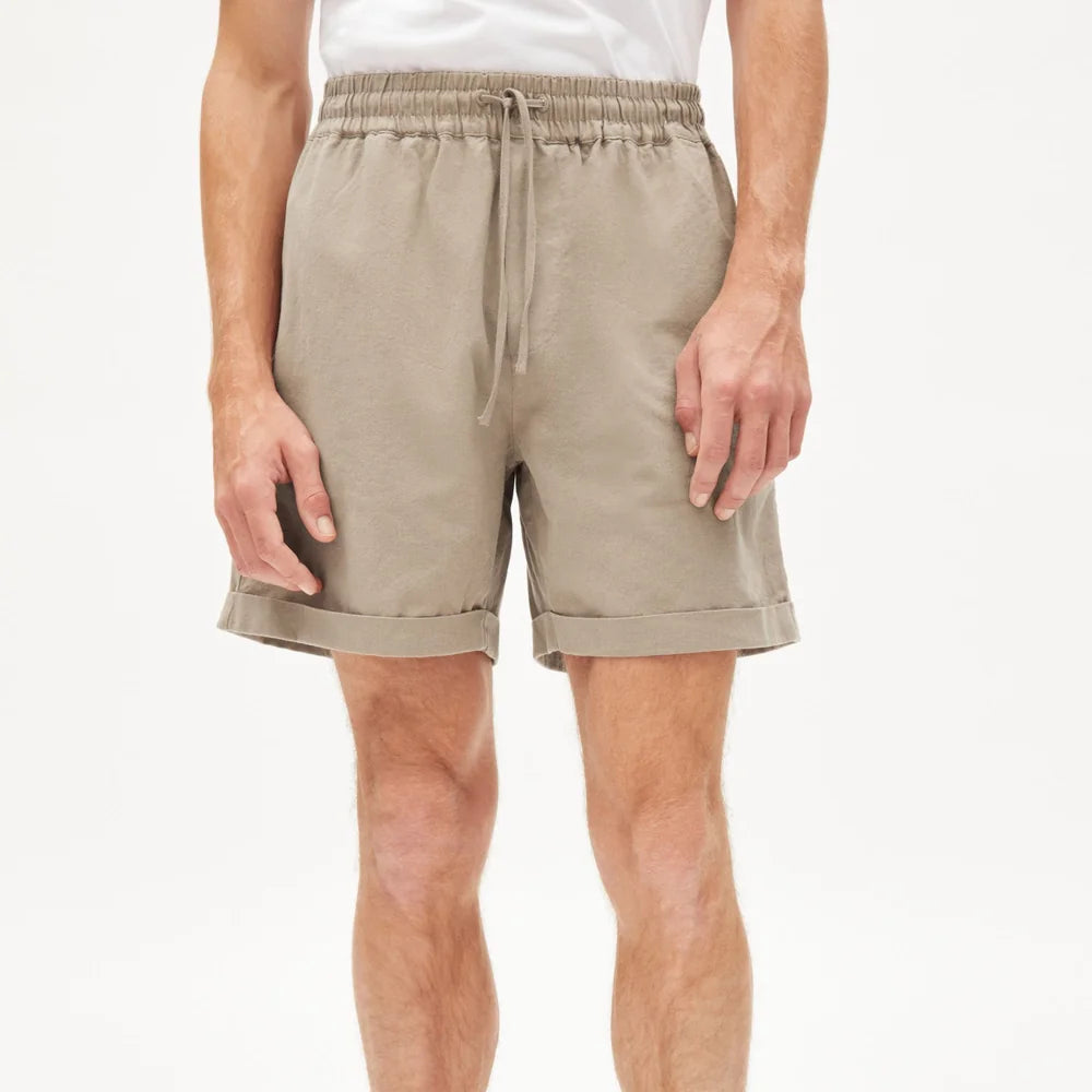ARMEDANGELS Men Casual Shorts Stoff "RYNKAA LINO" Light Desert