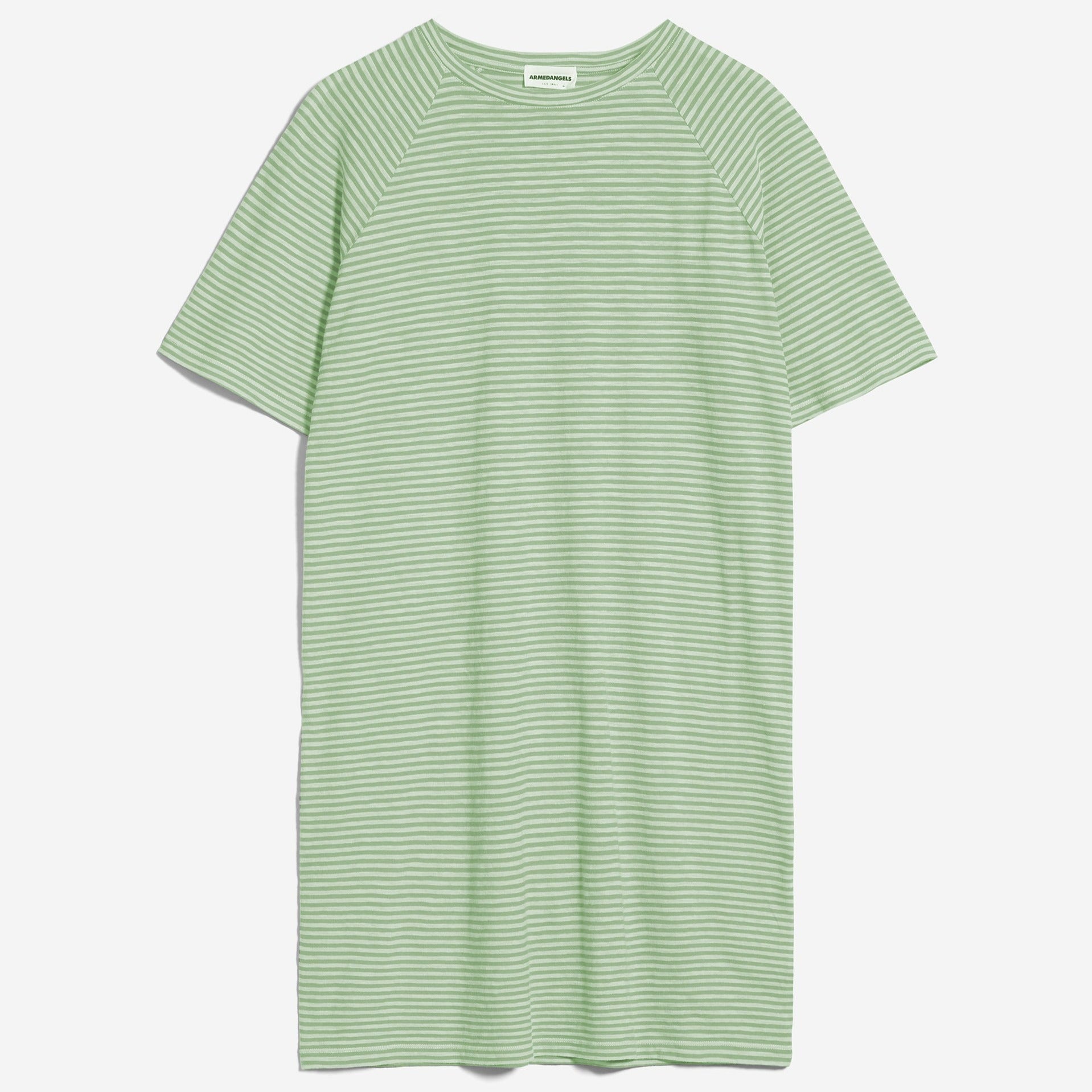 ARMEDANGELS Jerseykleid "CHAARU LOVELY STRIPES" Smith Green-Oatmilk