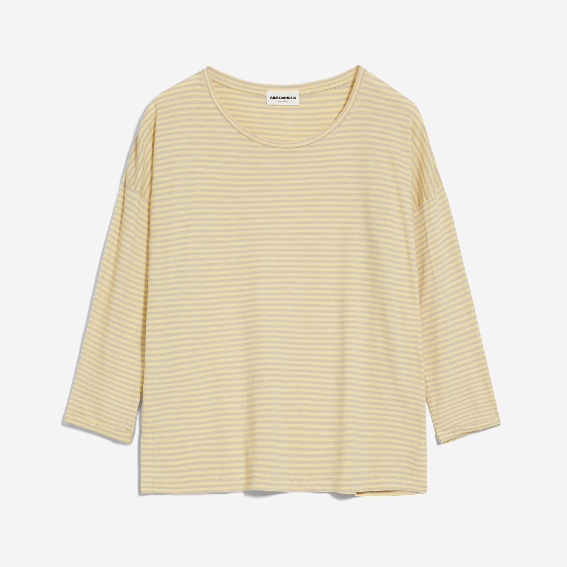 ARMEDANGELS Longsleeve "SIANAA LOVELY STRIPES" Straw-Light Desert