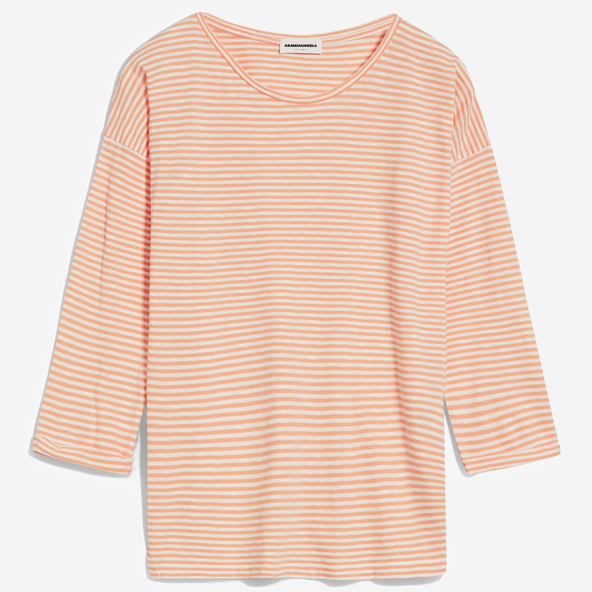 ARMEDANGELS Longsleeve "SIANAA LOVELY STRIPES" Warm Peach-Oatmilk