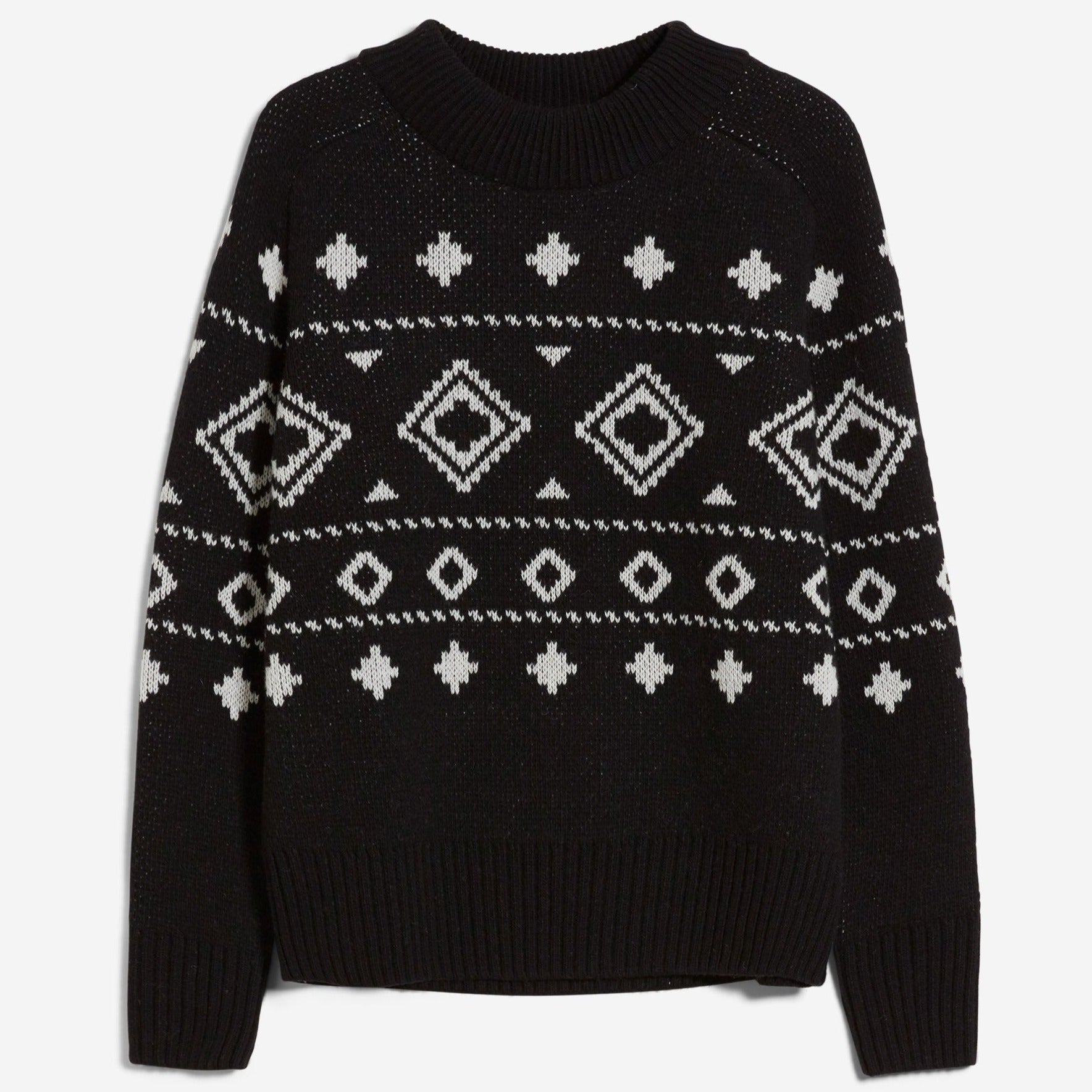 ARMEDANGELS Pullover "HOLGAA TWOCOLOR" Black-Oatmilk