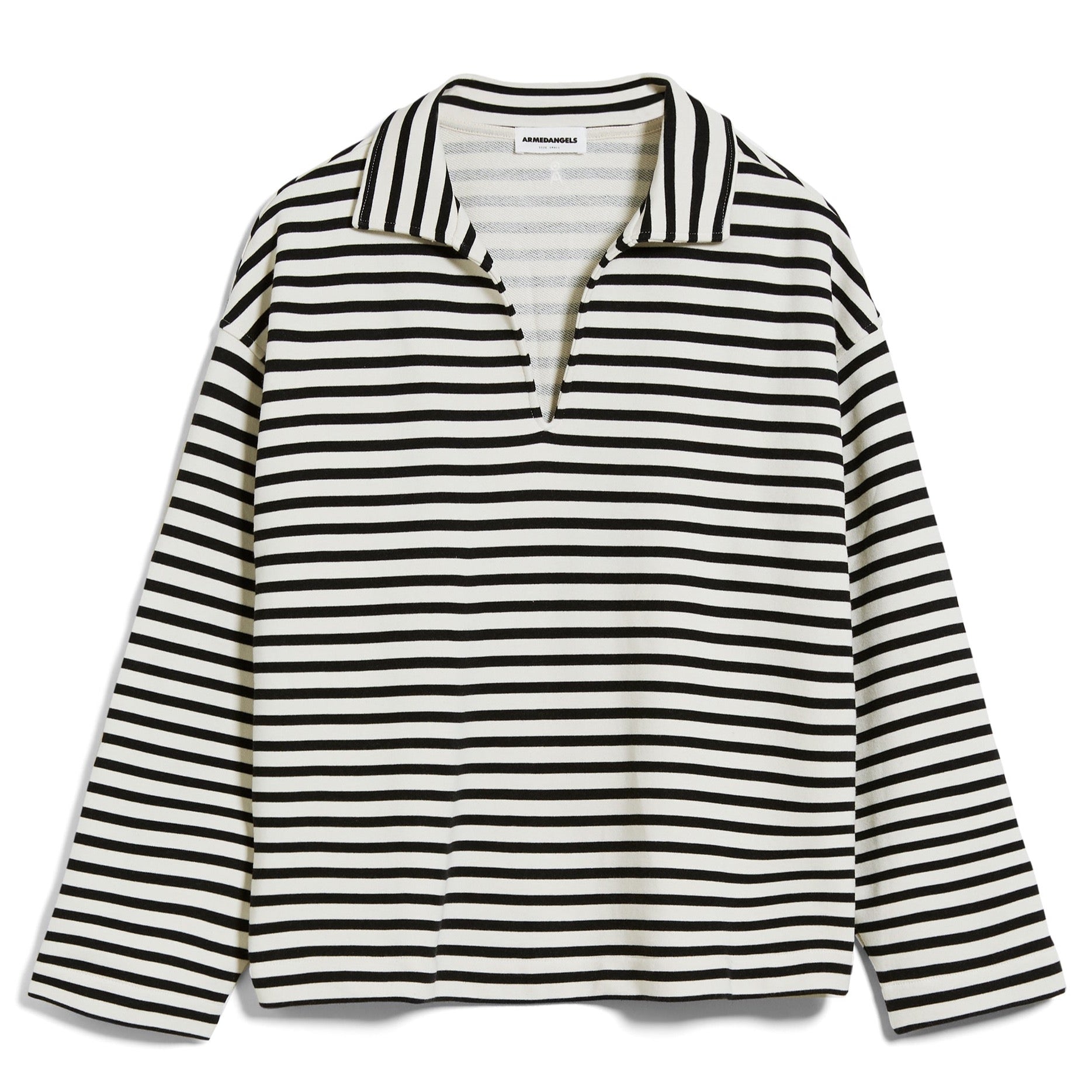 ARMEDANGELS Sweatshirt "NAIRAA STRIPE" Undyed-Black