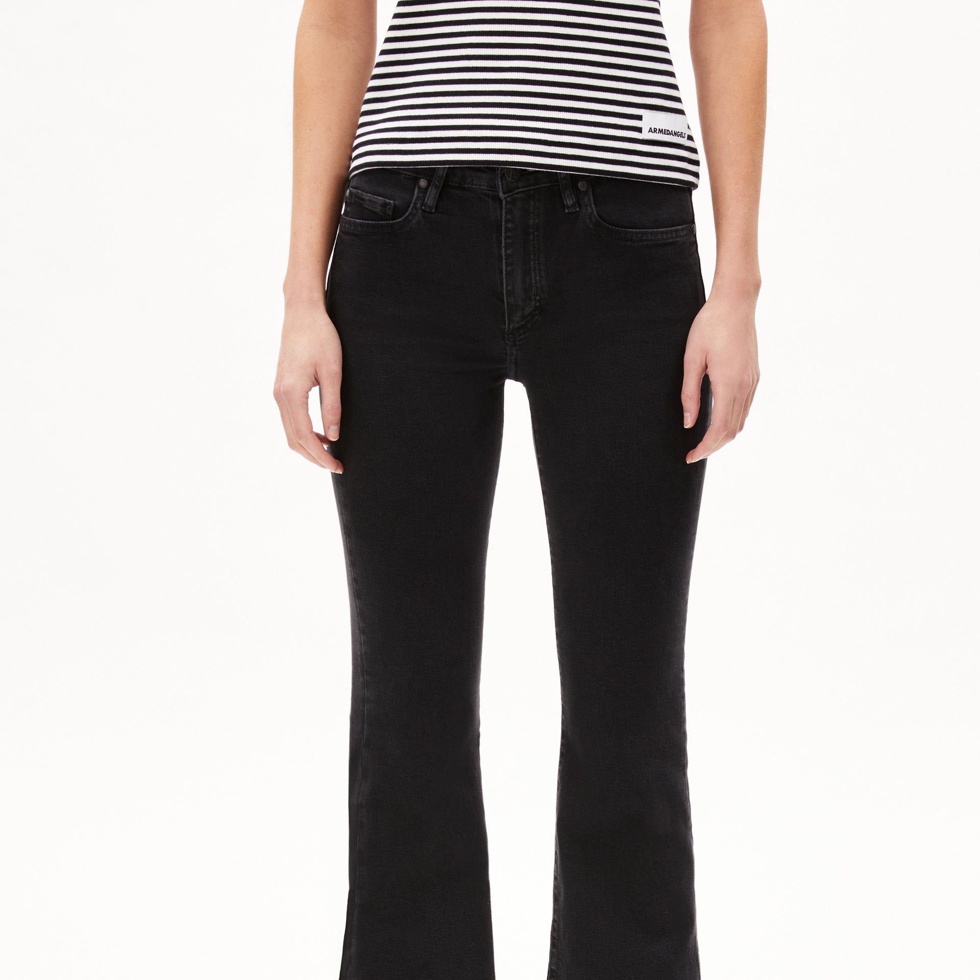 ARMEDANGELS Mid Waist Flared Leg "ANAMAA X STRETCH"