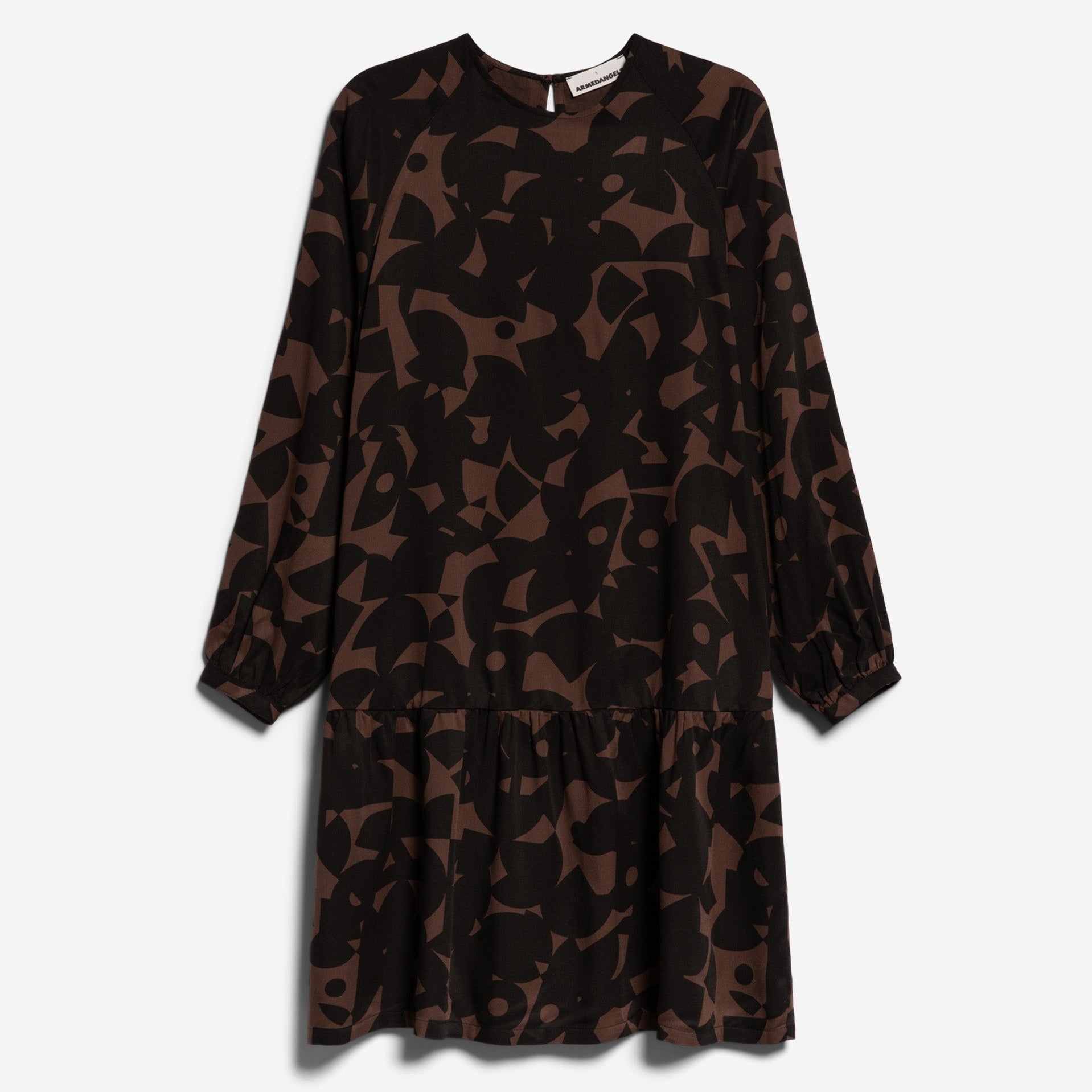 ARMEDANGELS Webkleid "ANINAA ABSTRACT A" Deep Brown