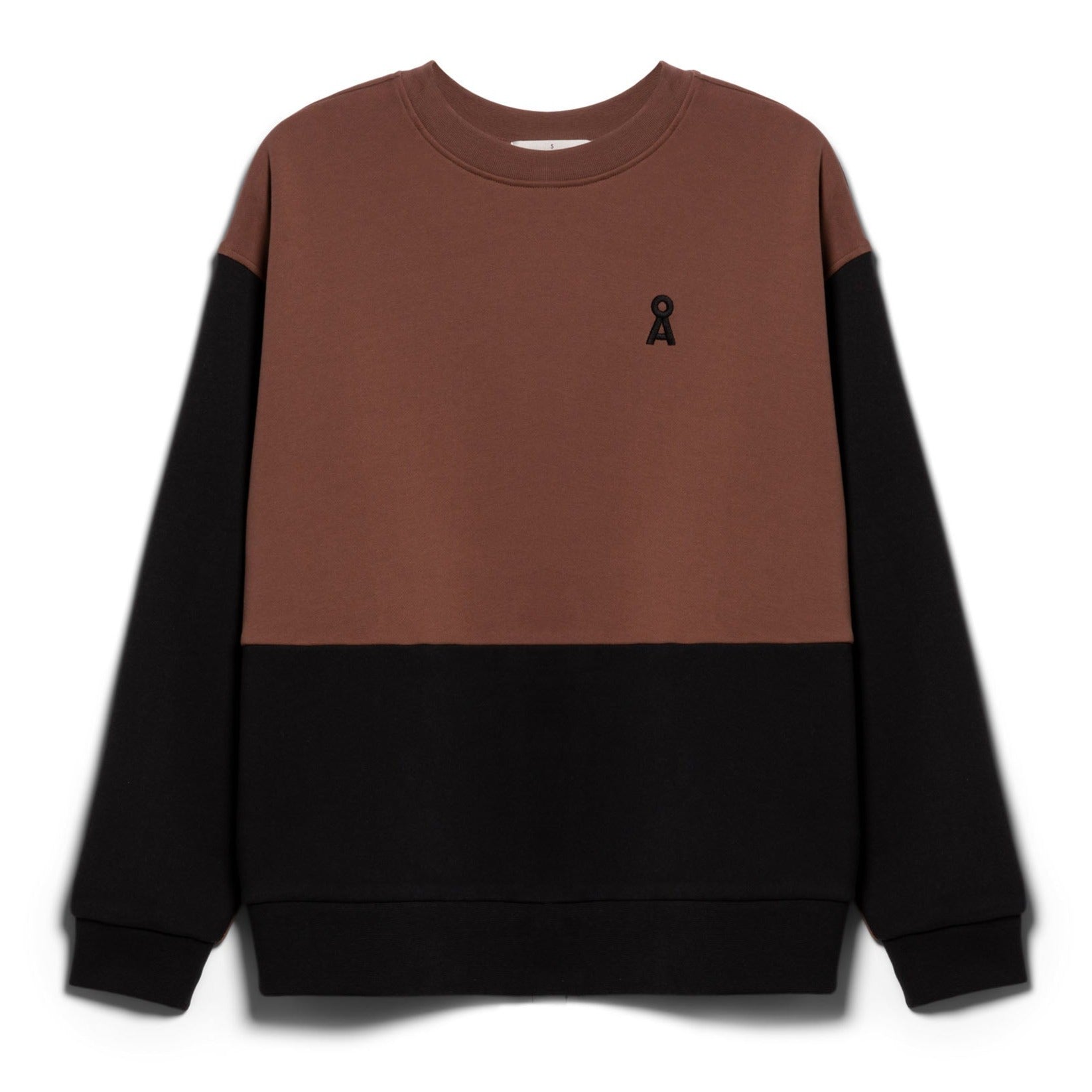 ARMEDANGELS Sweatshirt "AARIN PATCHED" Deep Brown-Black