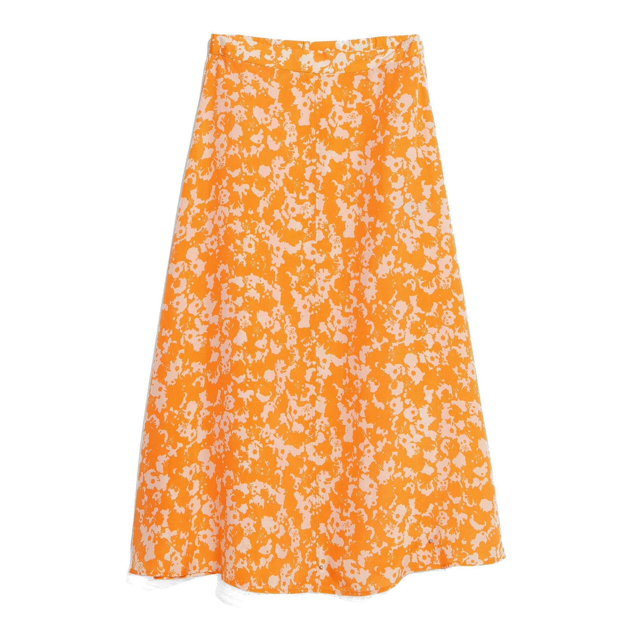 Ein gelber und weißer Rock.